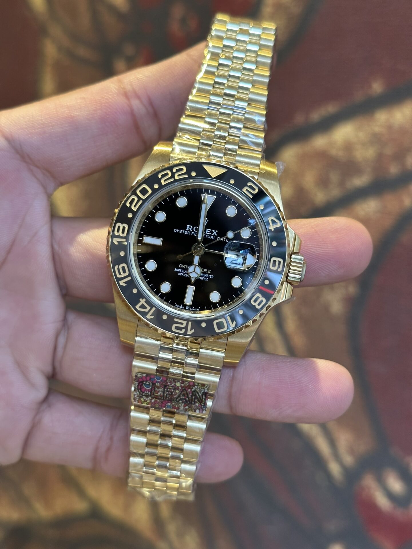 Rolex Replica 1:1 Watch GMT-Master II 126718GRNR Gold Plated Factory Clean 40mm