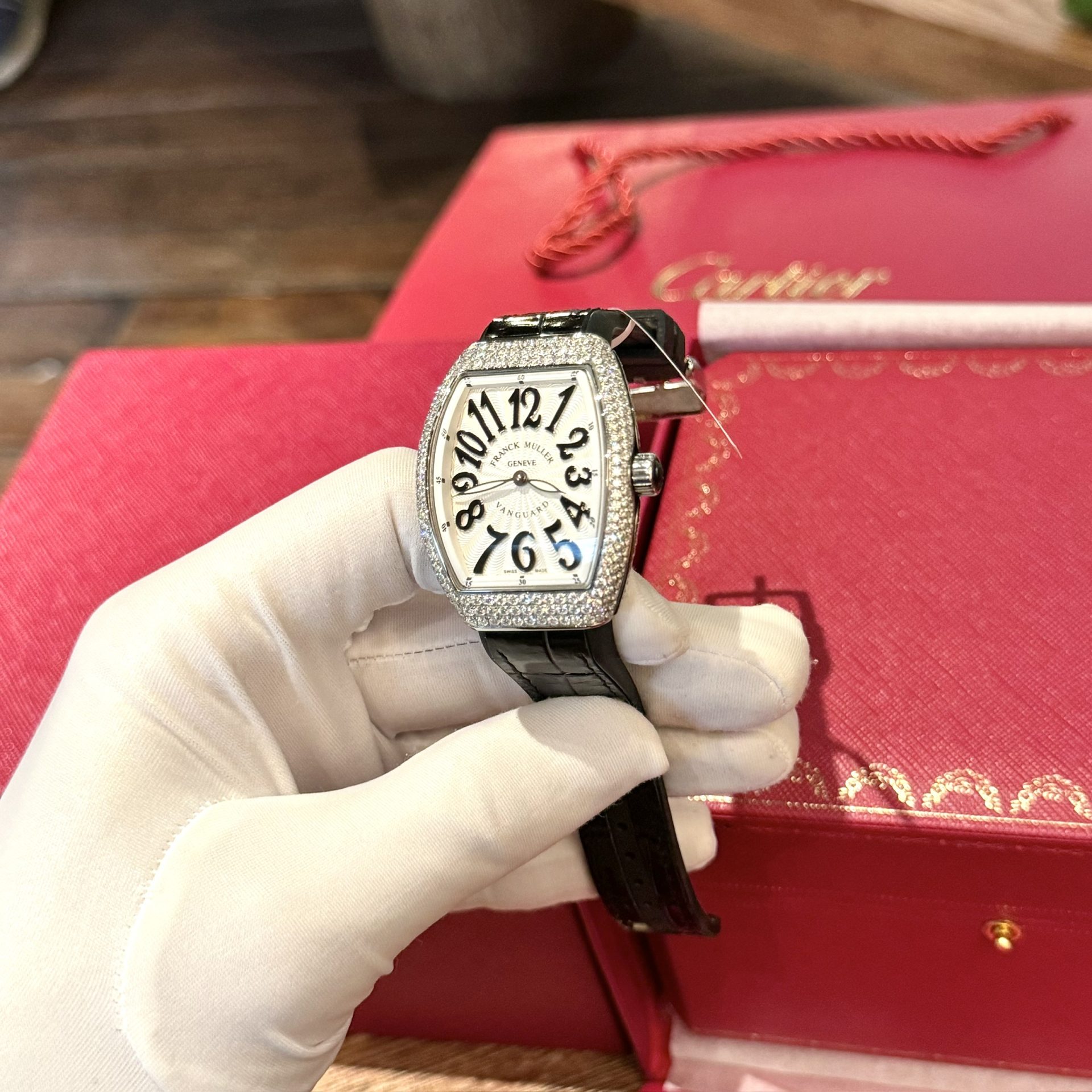 Franck Muller V32 Best Replica Watch Diamonds Moissanite Custom 36mm