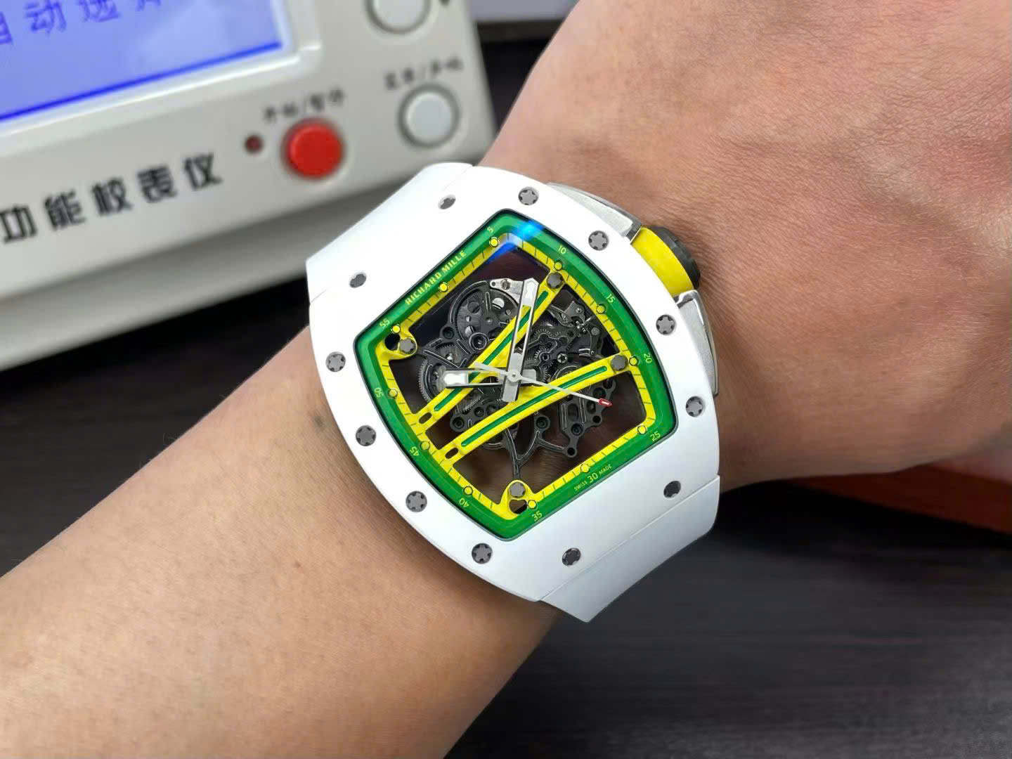 Richard Mille High End Watch Replicas RM61-01 Yohan Blake White Ceramic ZF Factory 43x50mm