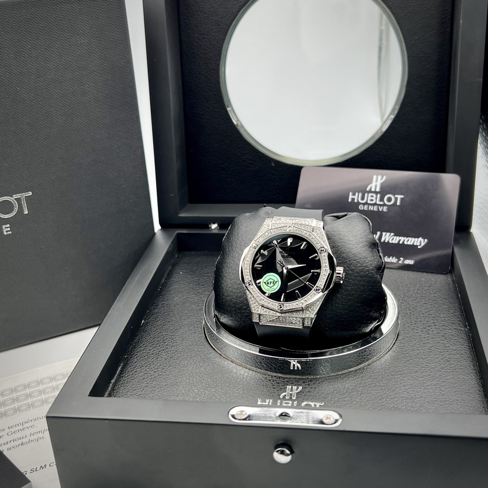 Hublot Replica Watch Classic Fusion Orlinski Full Diamonds Titanium Rubber Strap APS 40mm