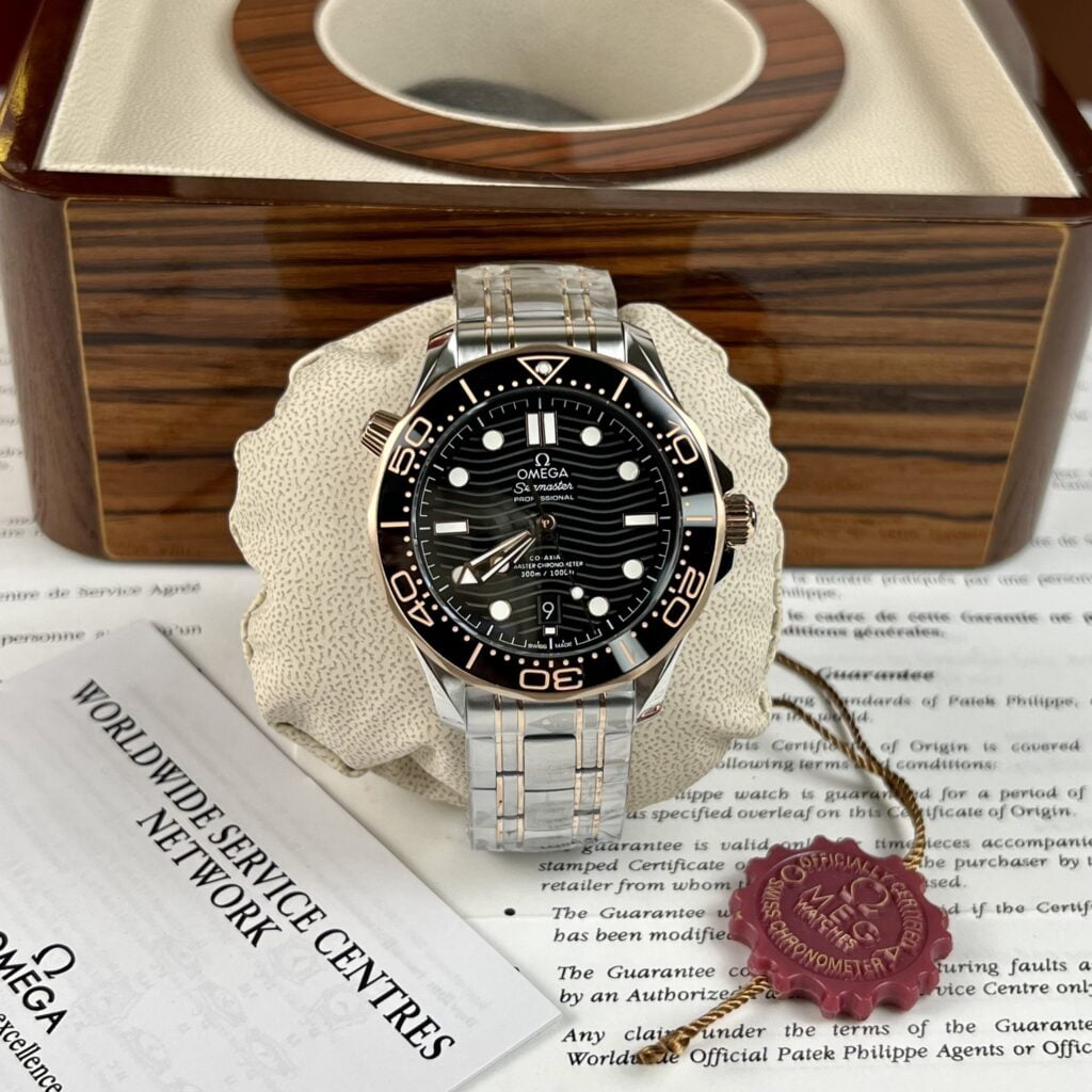 Omega Replica 1:1 Watch Seamaster Black Wave Pattern Demi Factory VS 42mm