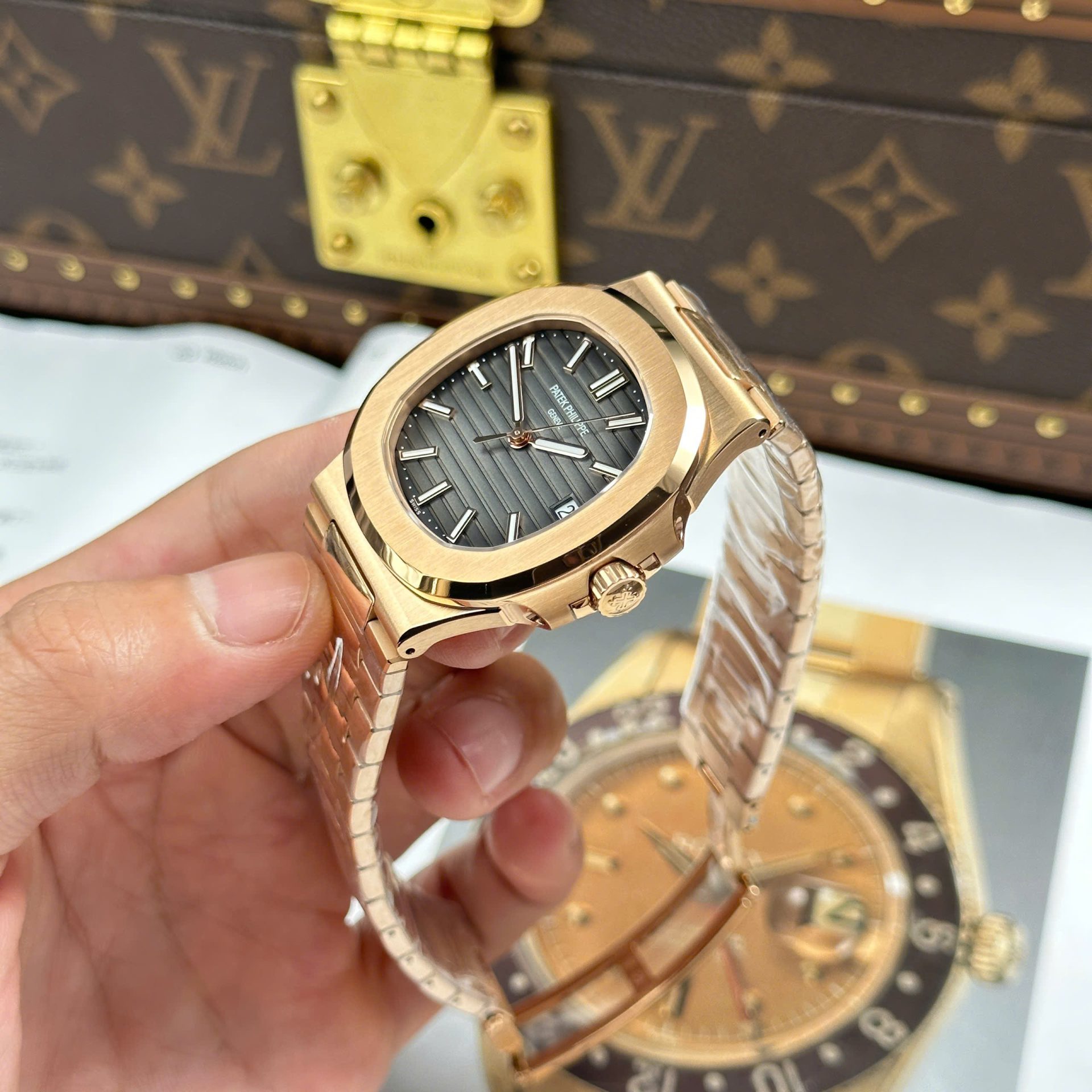Patek Philippe Nautilus 5711 Knock Off Watches Gray Dial Automatic Movement 3K Factory 40mm