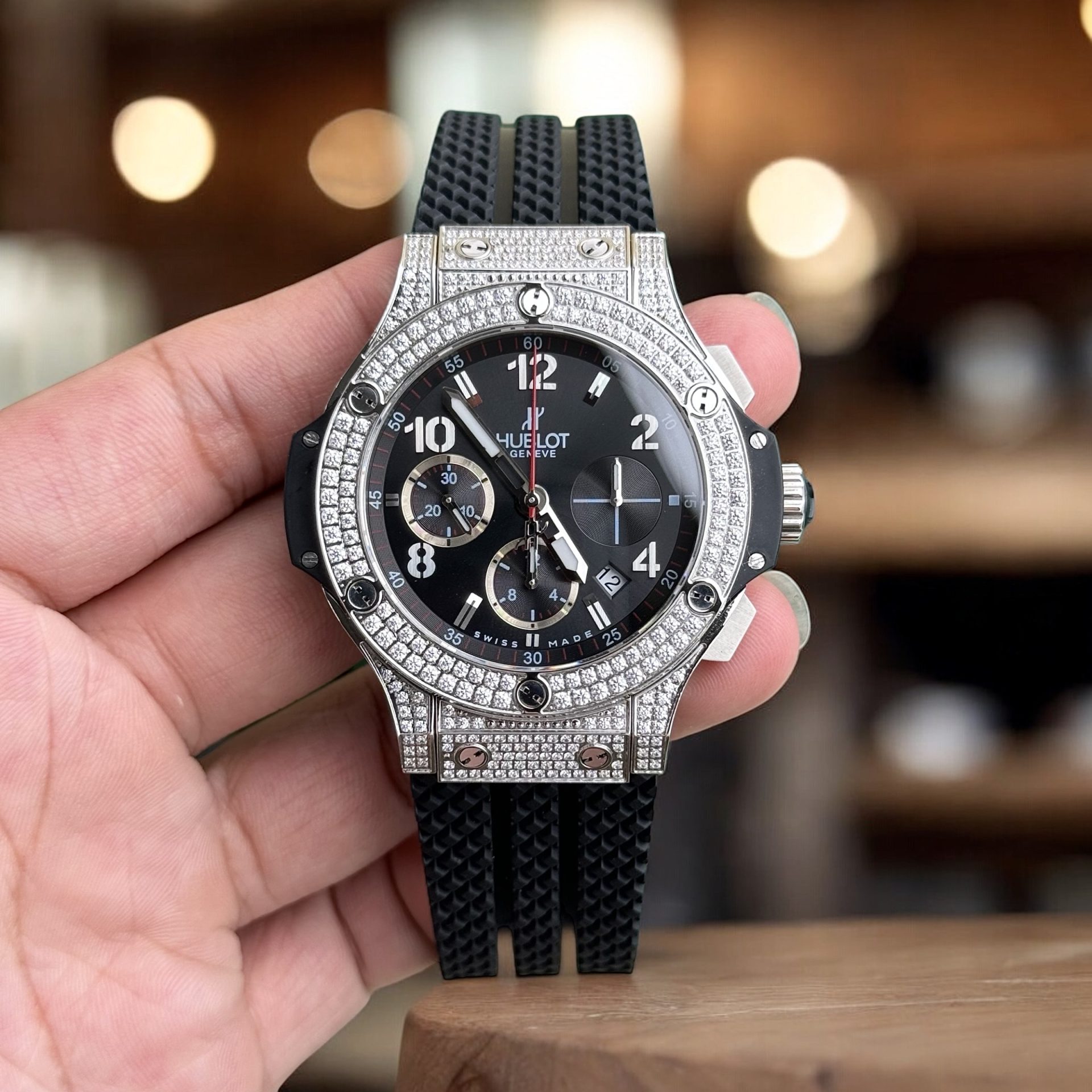Hublot Rep 11 Watch Big Bang Chronograph Diamonds 44mm