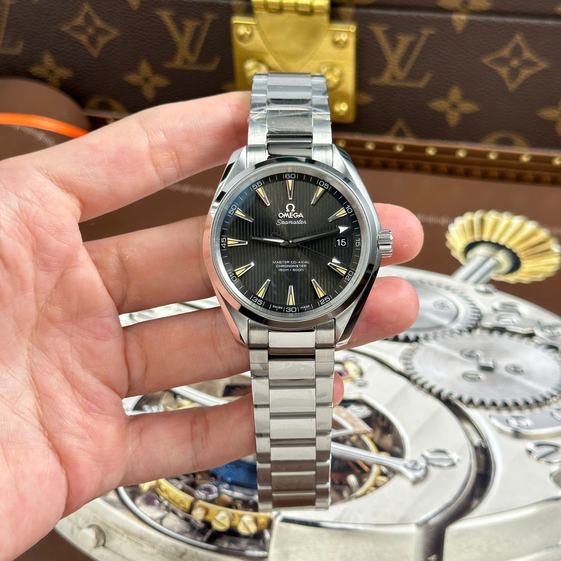 Omega Seamaster Aqua Terra 150M Best Replica Watches Green Dial Metal Wire VS Factory 41mm