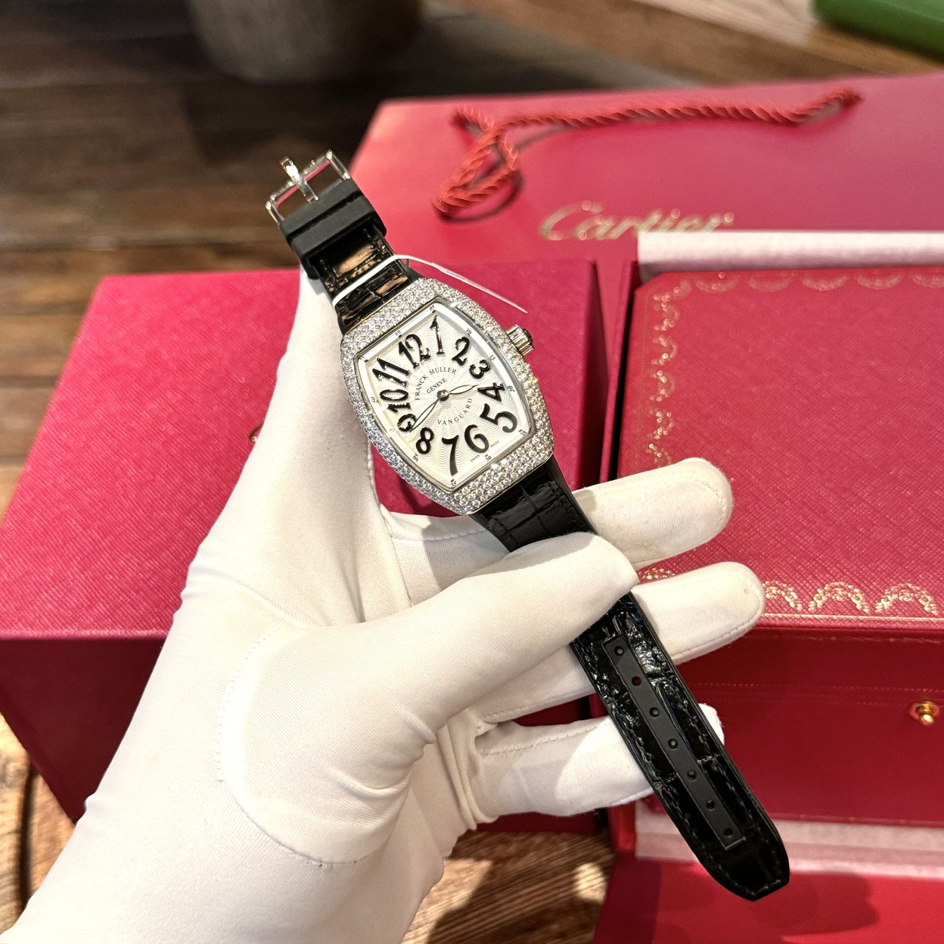 Franck Muller V32 Best Replica Watch Diamonds Moissanite Custom 36mm