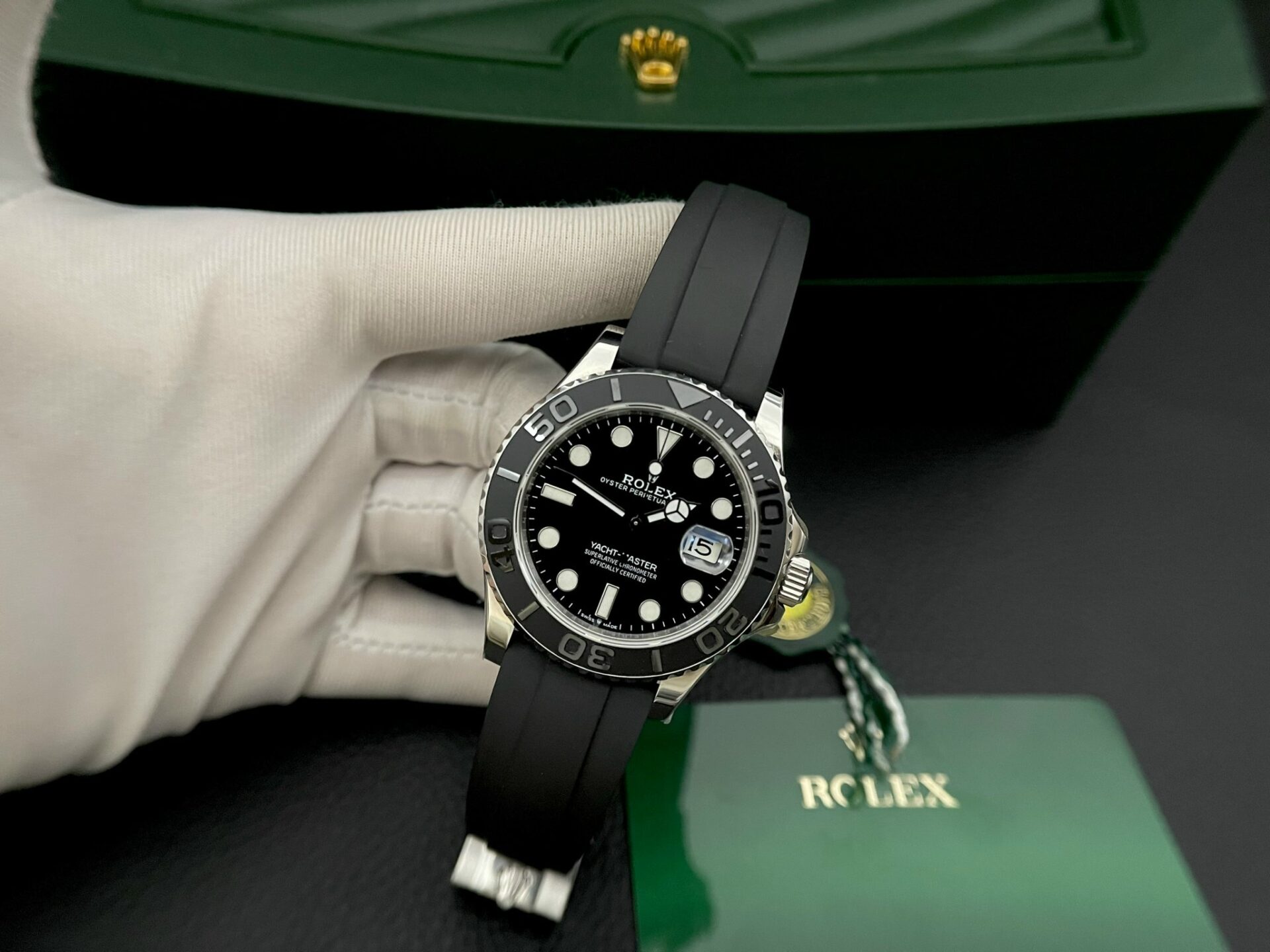 Rolex Replica 11 Watch Yacht-Master Swiss Movement Black Dial EW Factory 40mm