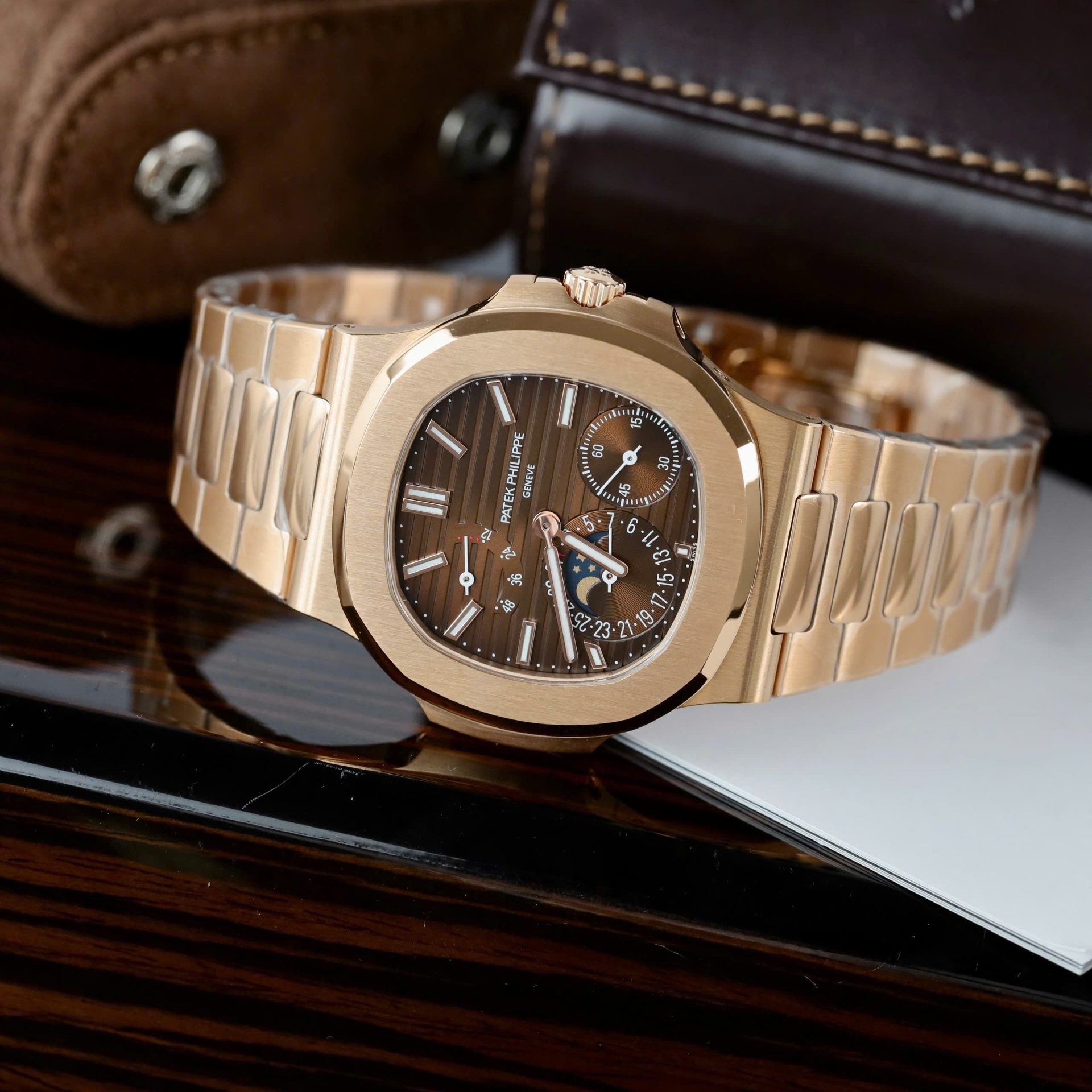 Patek Philippe Nautilus 5712R Replica Watch Dial Brown PPF Factory 40mm