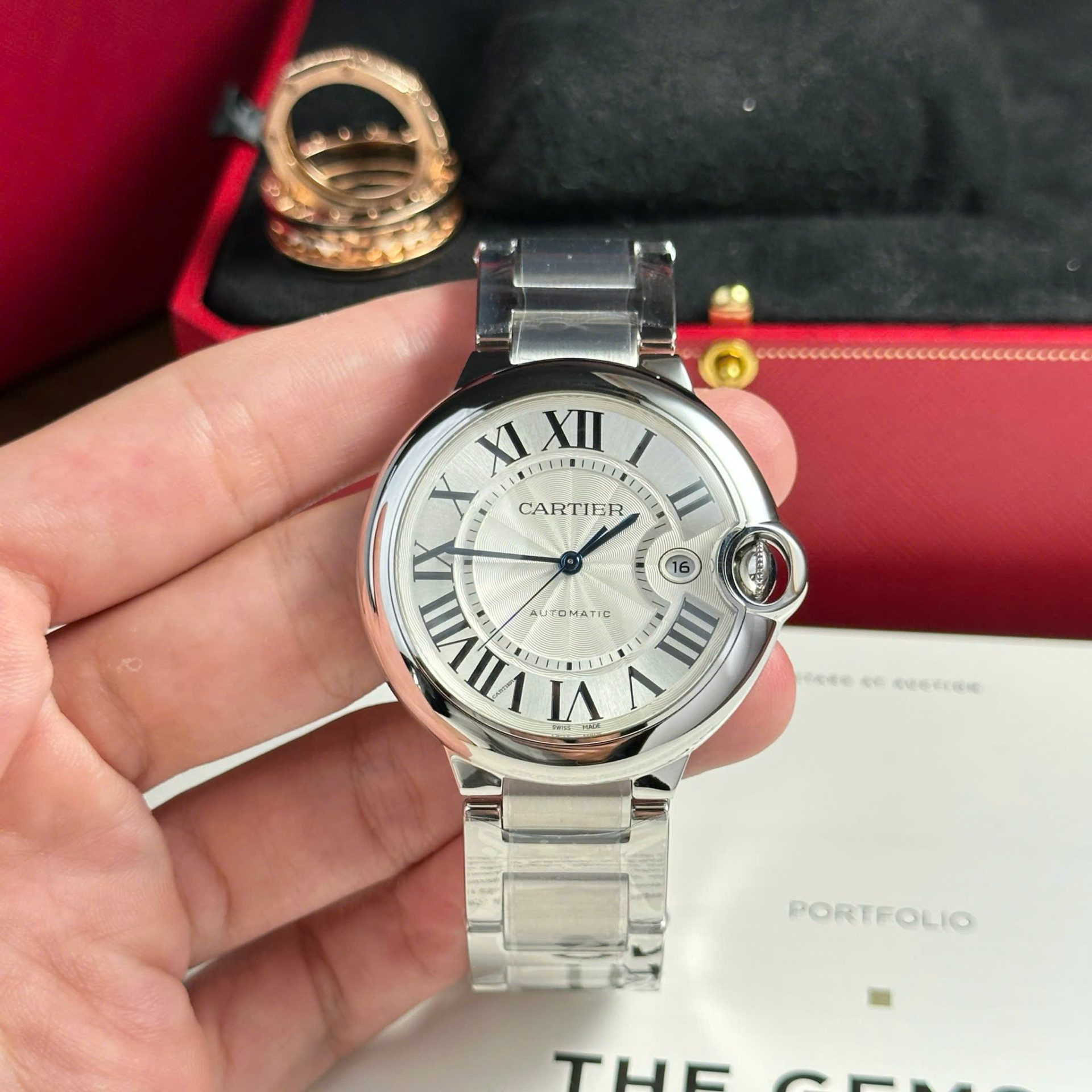 Cartier Ballon Bleu Replica 11 Watch White Dial Metal Wire AF Factory 42mm
