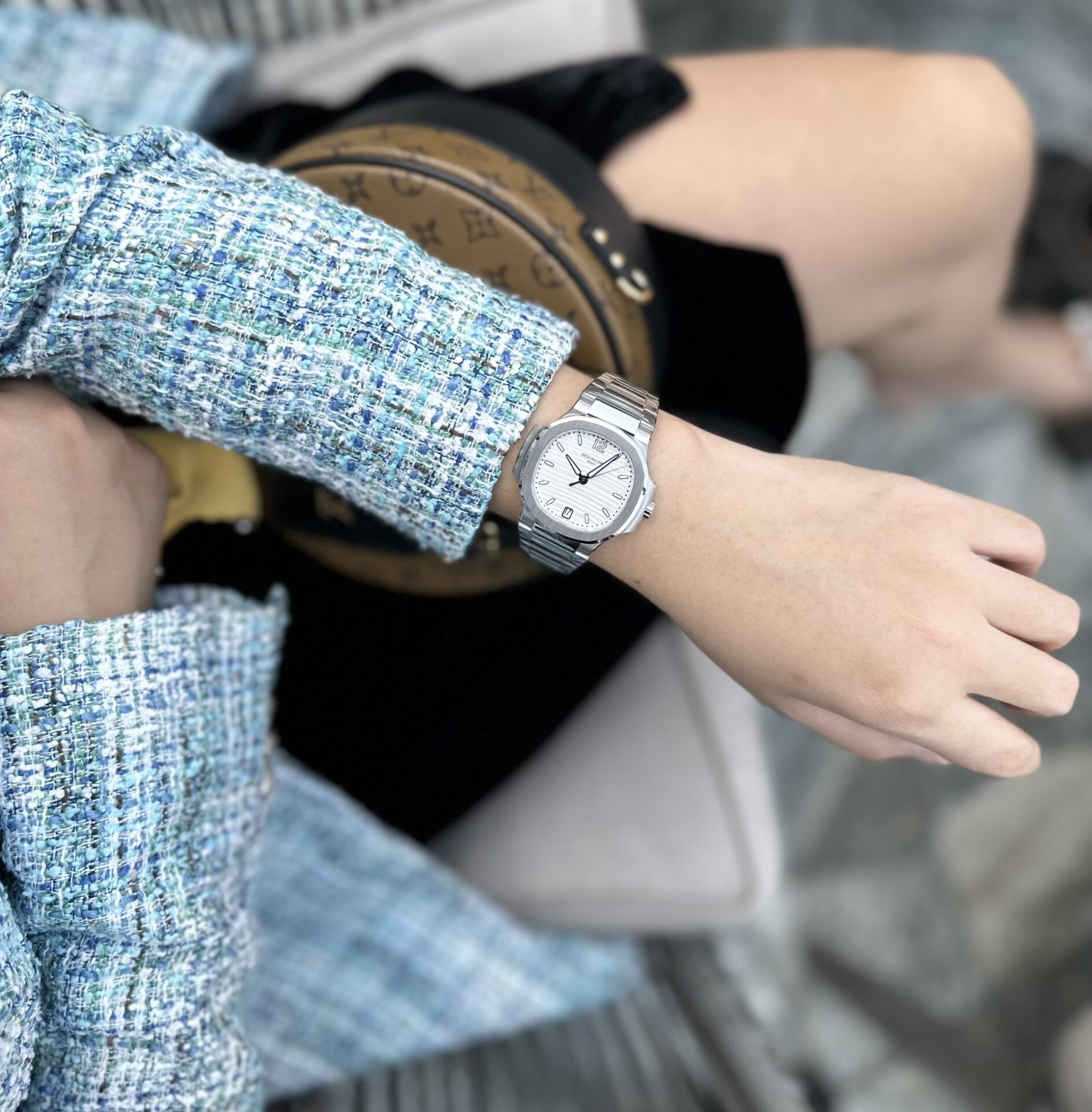 Patek Philippe Replica 11 Watch Nautilus 7118 White With Diamond Bezel Factory 3K 35.2mm