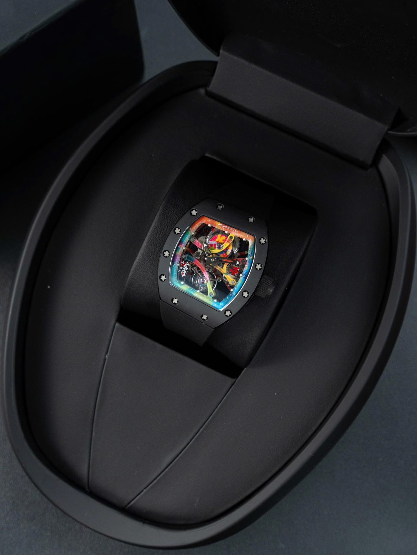 Richard Mille RM68-01 Cyril Kongo Imitation Watches Black Ceramic Rubber Strap 45mm