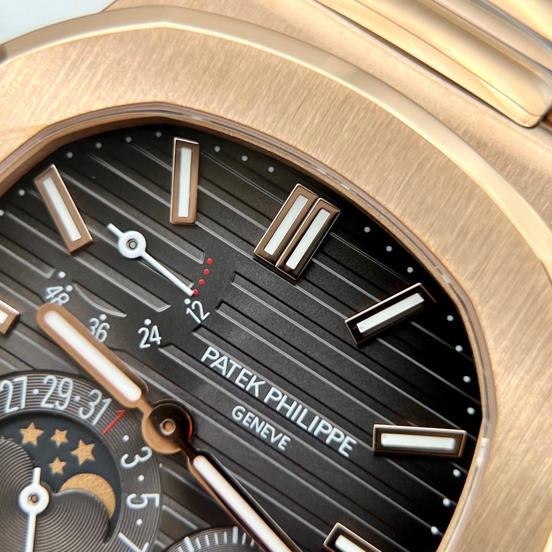 Patek Philippe Replica 1:1 Watch Nautilus 5712 Rose Gold Factory PPF V2 40mm