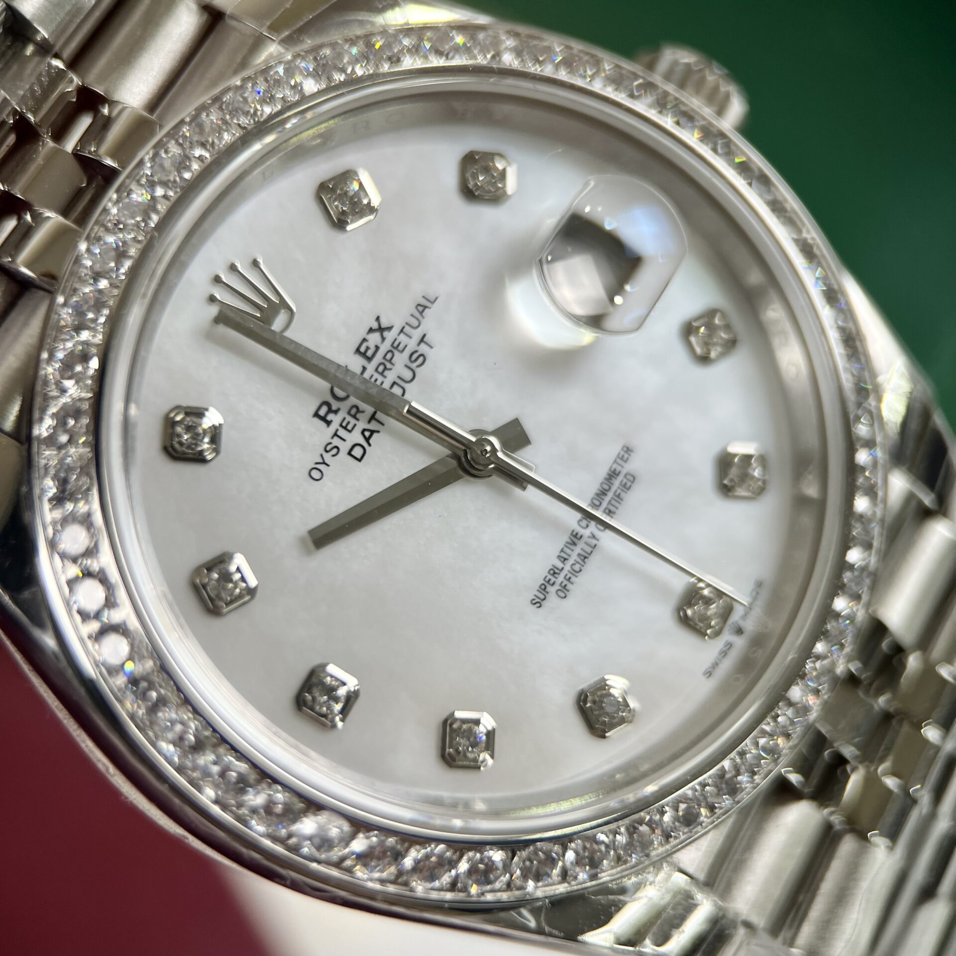 Rolex Replica 11 Watch DateJust Mother of Pearl Dial With Diamonds Bezel EW Factory 36-41mm