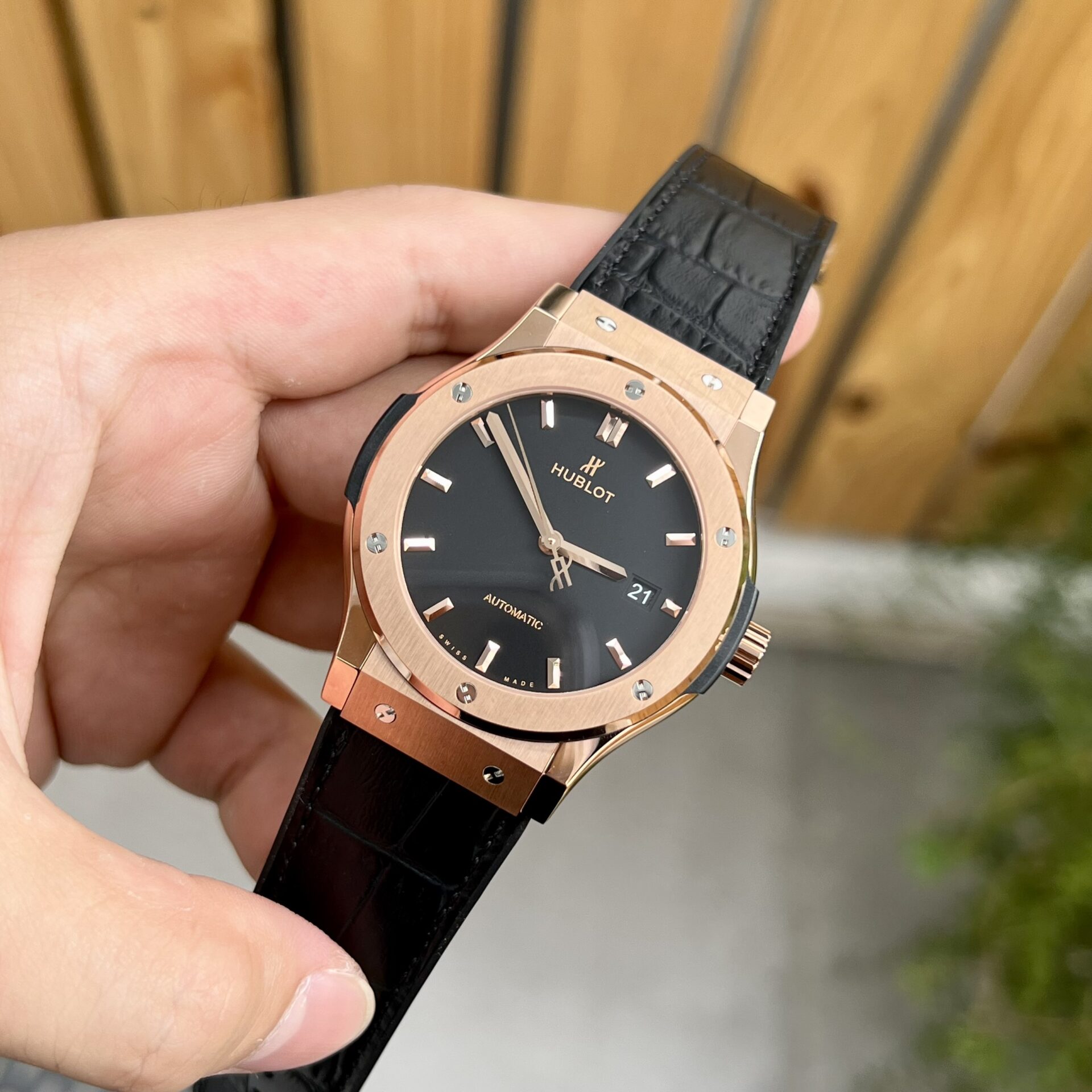 Hublot Replica 1:1 Watch Classic Fusion Titanium King Gold Black JJF 2023 42mm