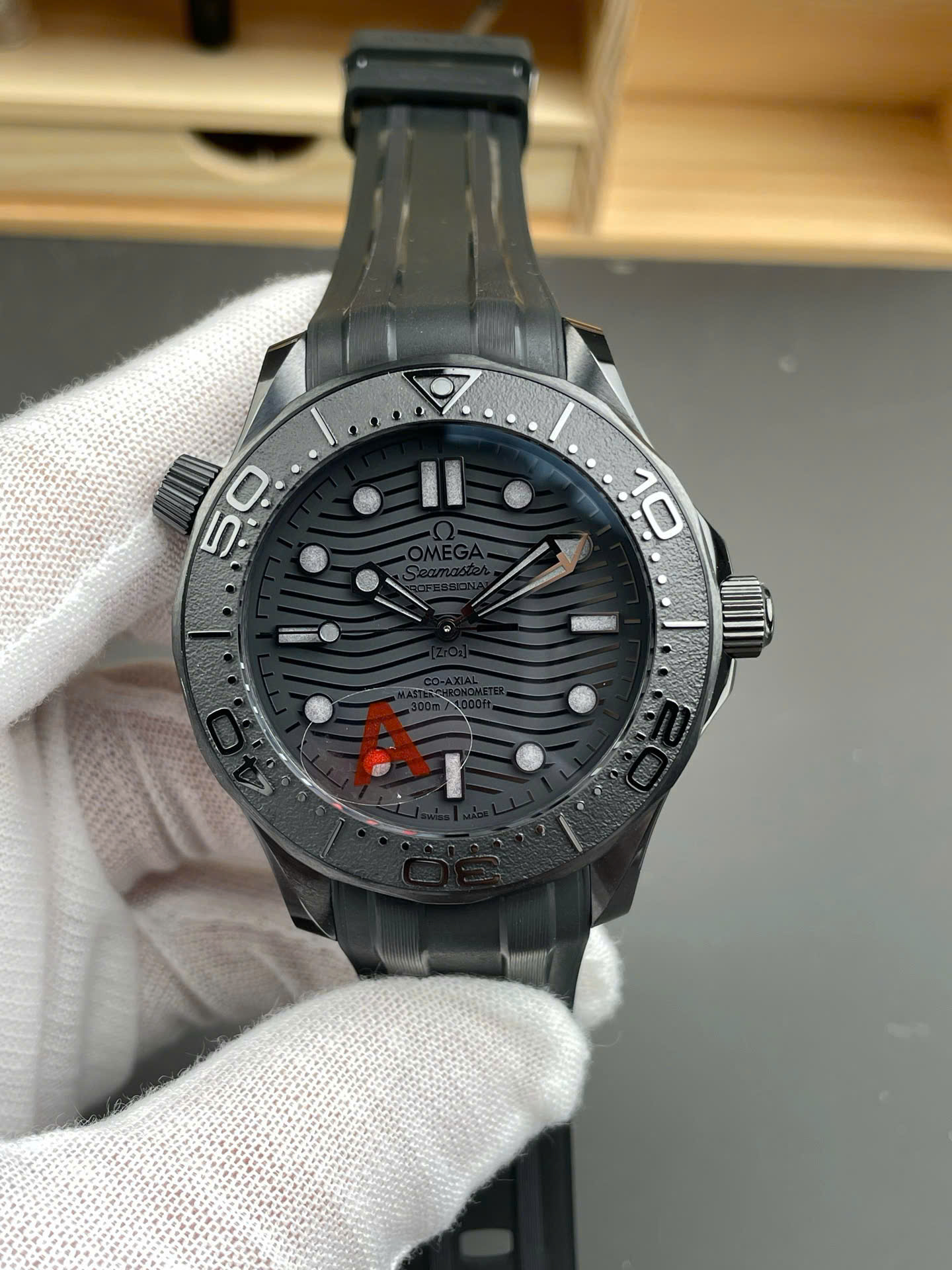 Omega Seamaster Diver 300M Black Black Ceramic Luxury Fake Watches VS Factory Men s 42mm