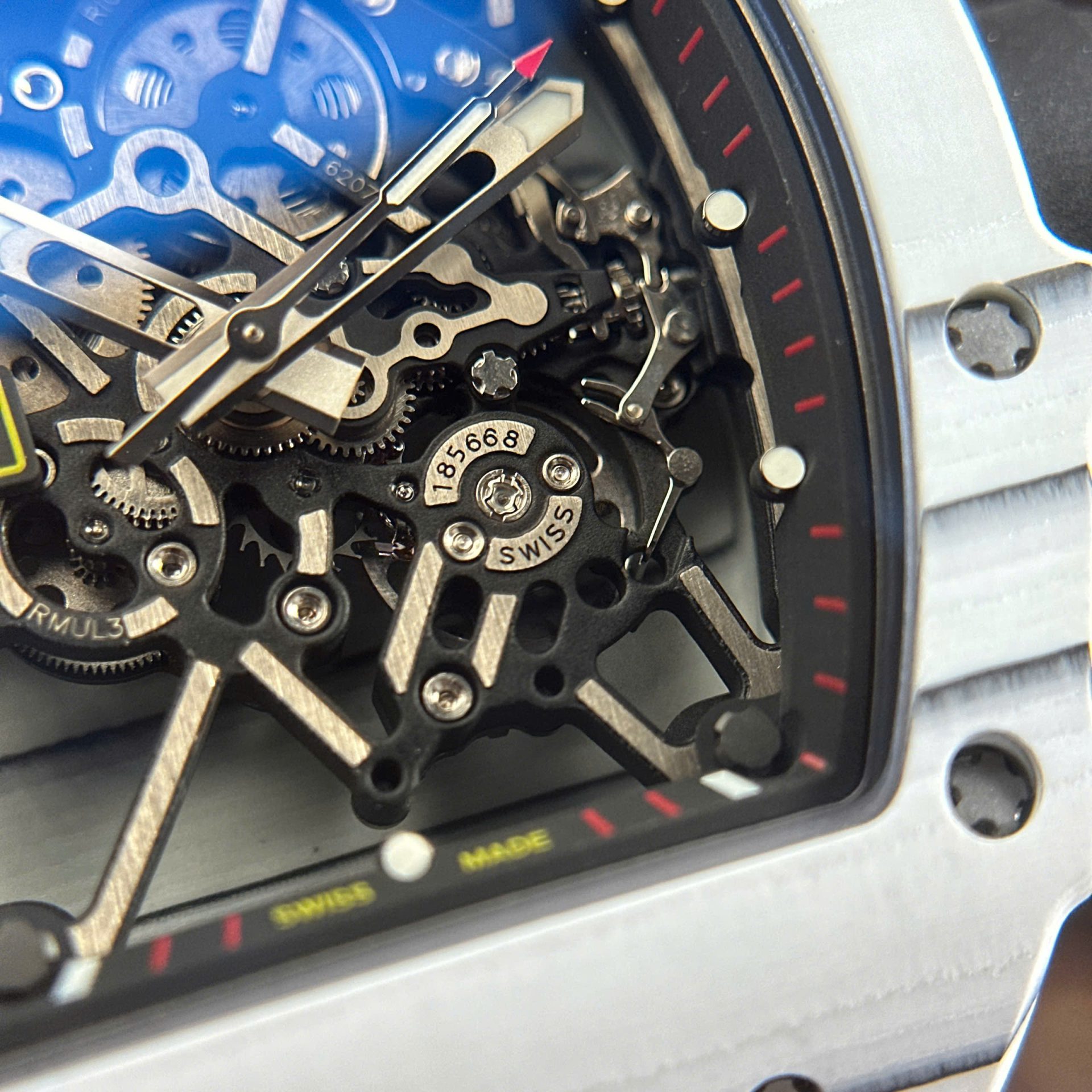 Richard Mille RM35-01 Rafael Nadal Replica Watches White Carbon NTPT ZF Factory 49,9x43mm
