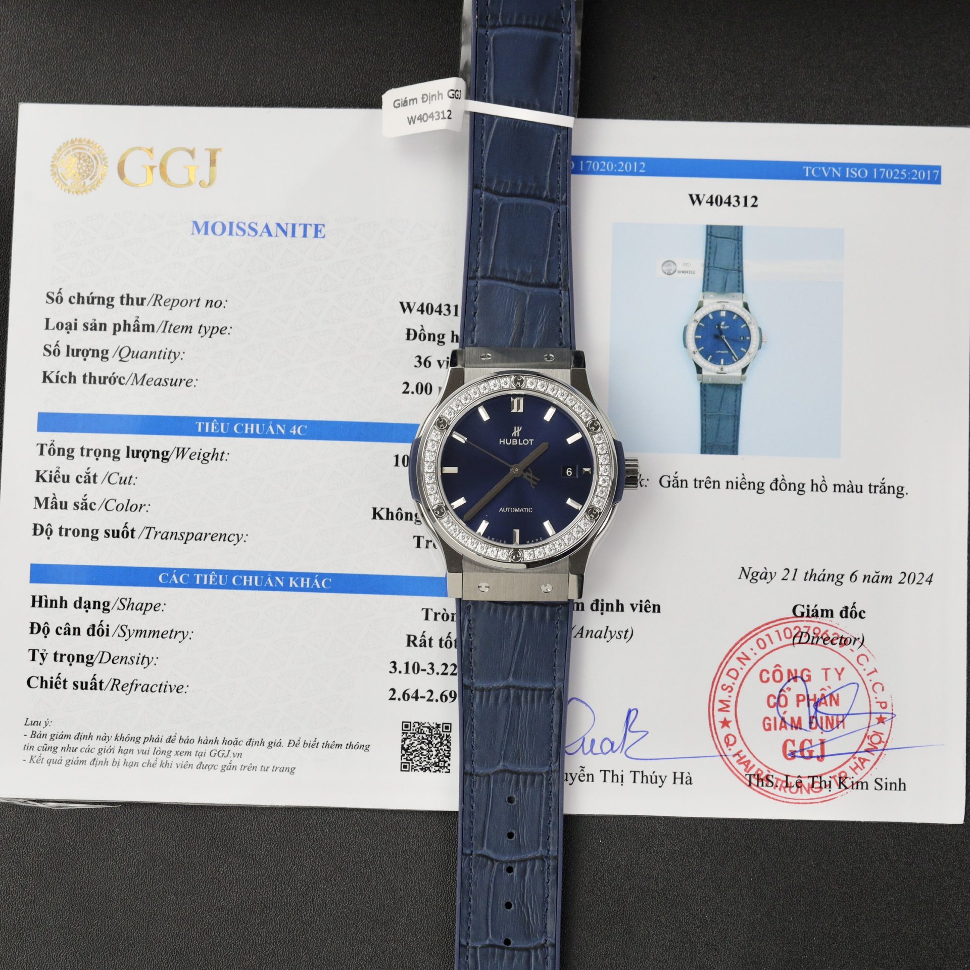 Hublot Replica 1:1 Watch Face Blue Diamond Moissanite APS Factory 42mm
