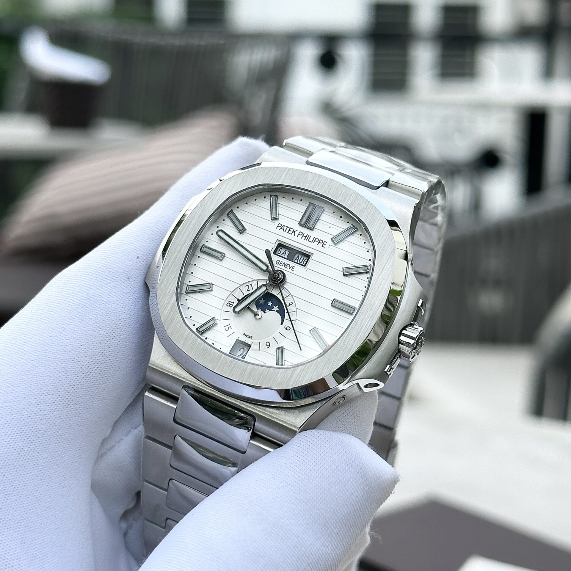 Patek Philippe Nautilus 5726 Replica 1:1 Watch White Dial PPF 40.5mm