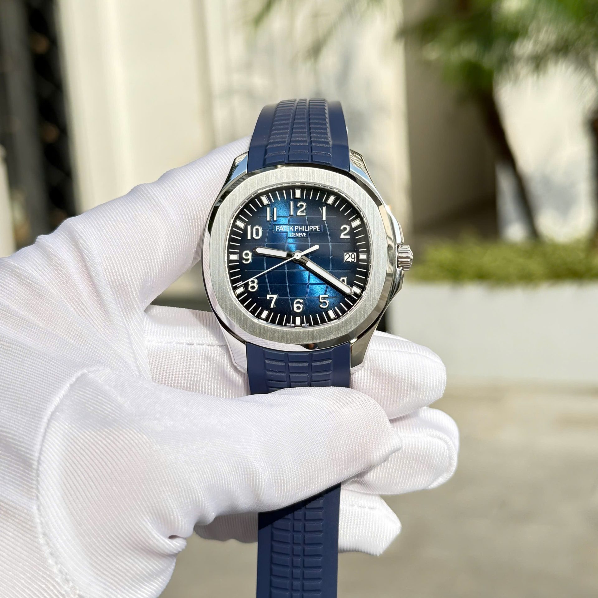Patek Philippe Aquanaut 5168 Knock Off Watches Blue Dial Rubber Strap Custom BBF Factory 42,2mm