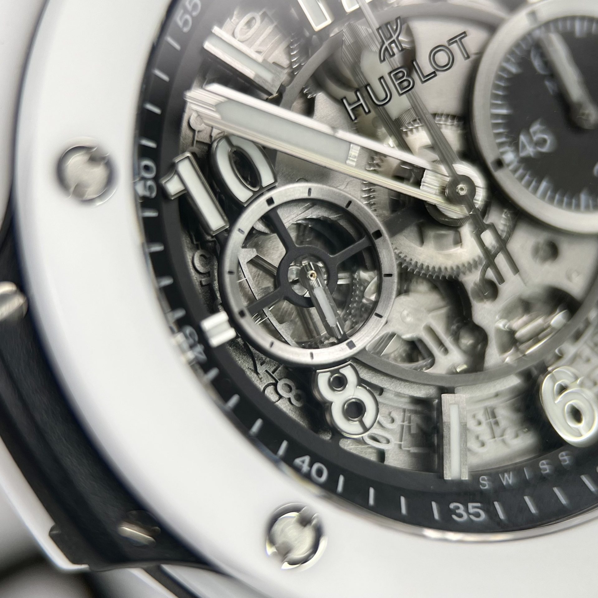 Hublot Replica 11 Watch Big Bang Unico White Ceramic Factory BBF 42mm