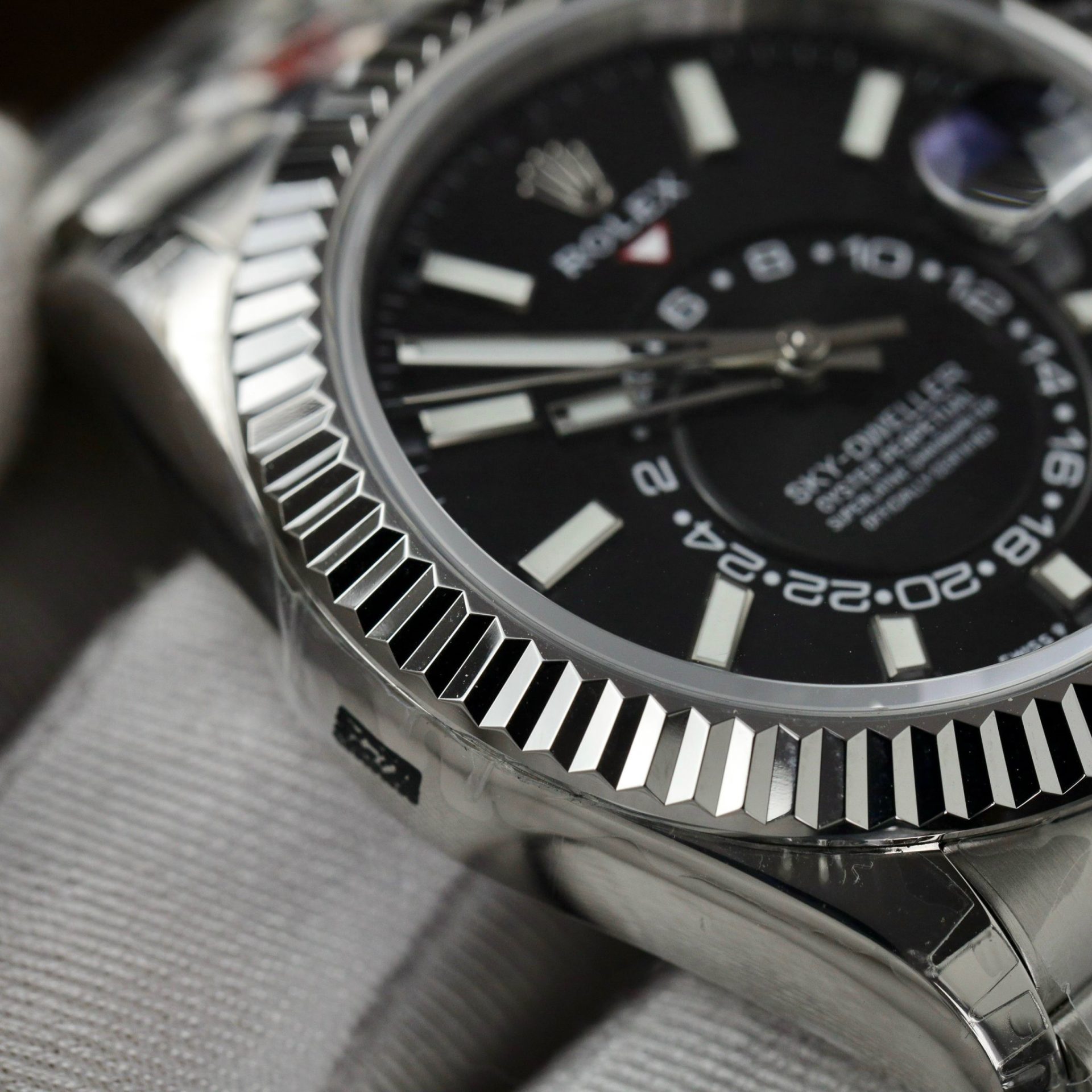 Rolex Sky-Dweller Rep 11 Watch Black Dial Jubilee Strap Highest Quality 42mm