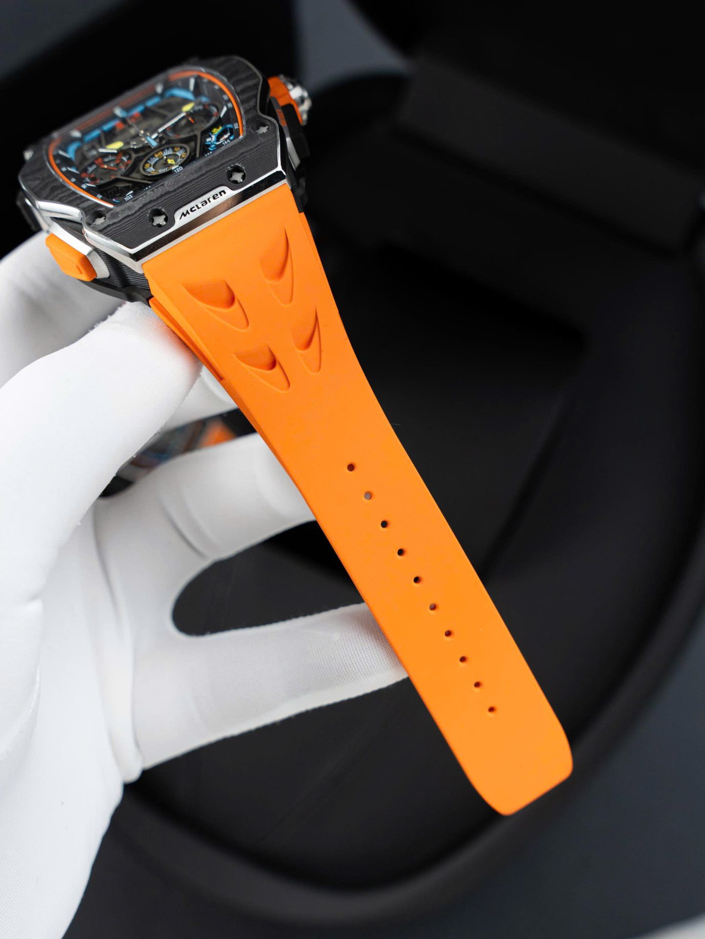 Richard Mille RM65-01 Replica Watches Orange Rubber Strap 44.5×49.9mm