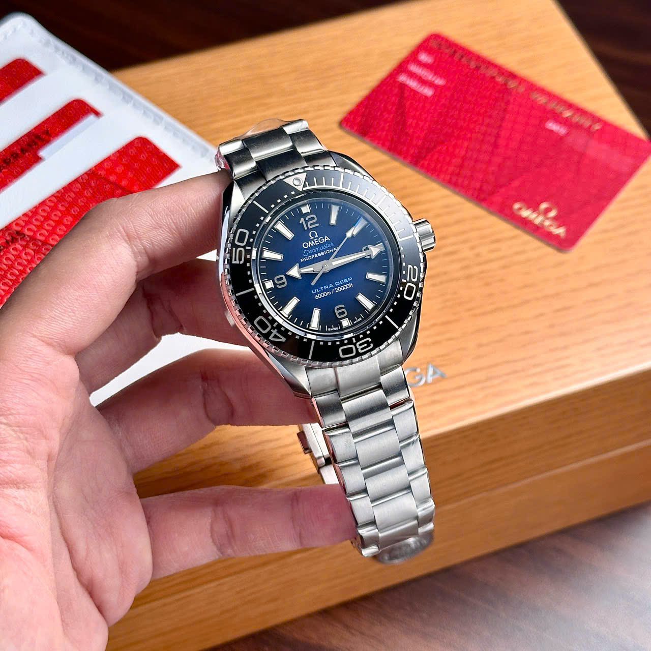 Omega Seamaster Planet Ocean 6000M Ultra Deep Replica Watches Blue Dial VSF 45.5mm