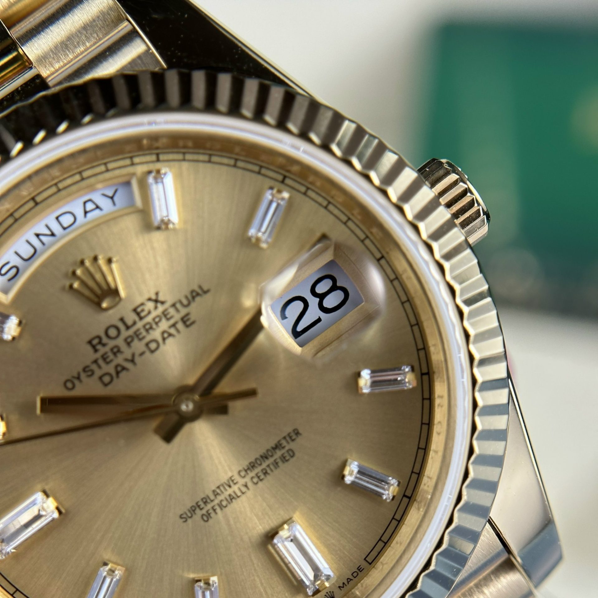 Rolex Replica 1:1 Watch Day-Date 228238 Gold Wrapped 18K Yellow Gold 178 grams GM Factory 40mm