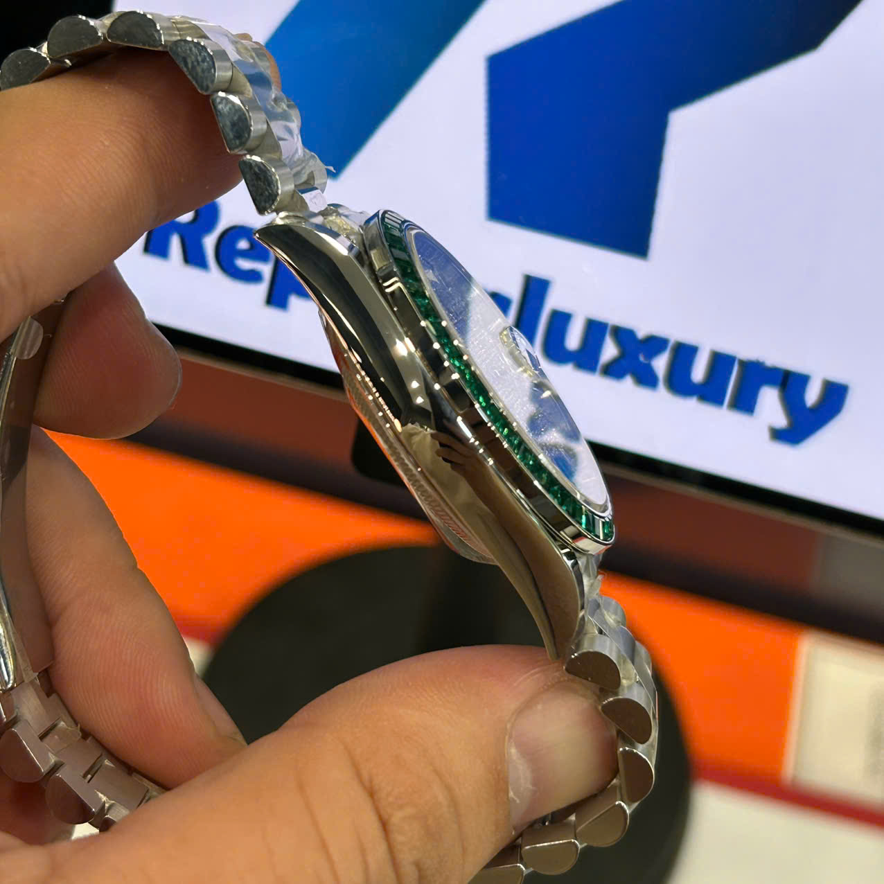 Rolex Day-Date Replica Watches Custom Diamonds Moissanite Weight 200 Grams 40mm