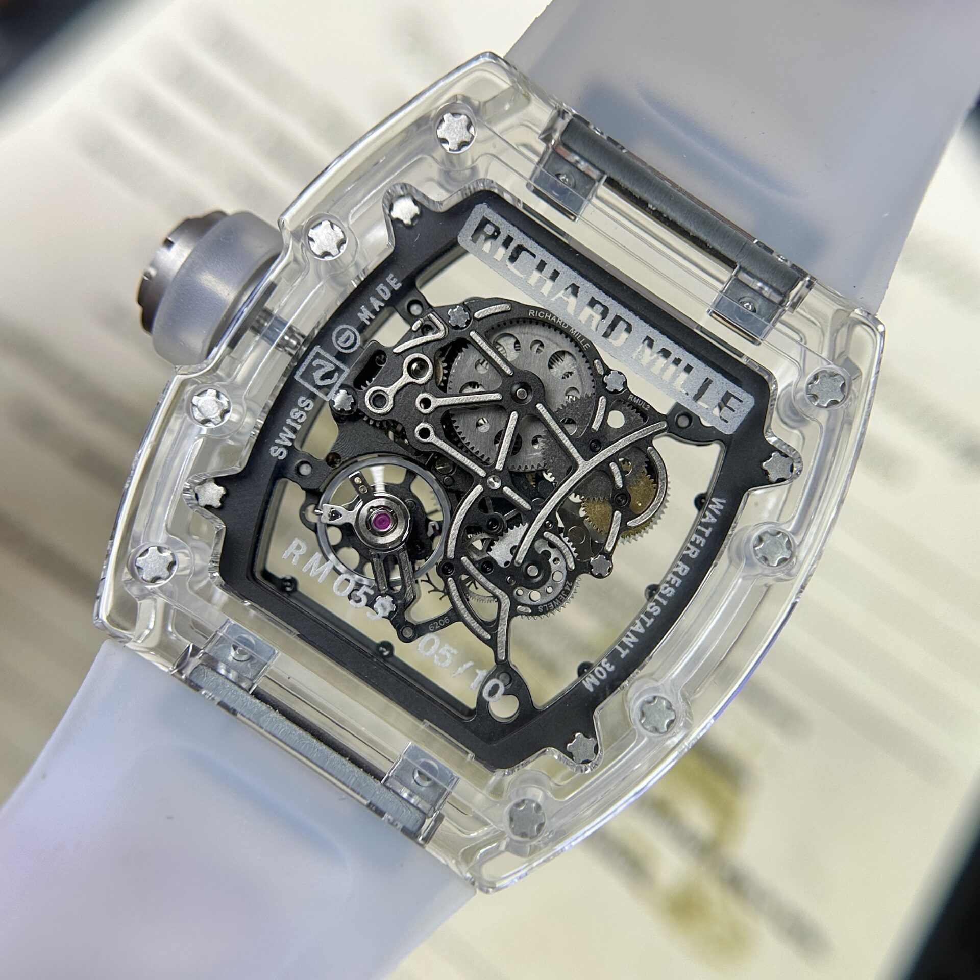 Richard Mille RM055 Bubba Watson Sapphire Tourbillon Replica 1:1 Watch 43mm