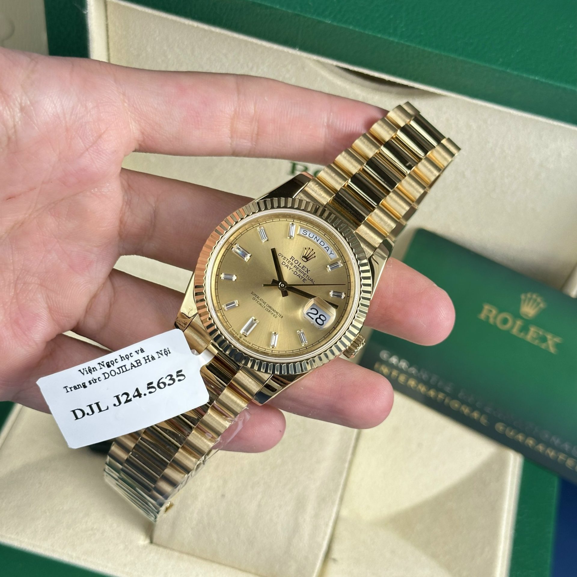 Rolex Replica 1:1 Watch Day-Date 228238 Gold Wrapped 18K Yellow Gold 178 grams GM Factory 40mm