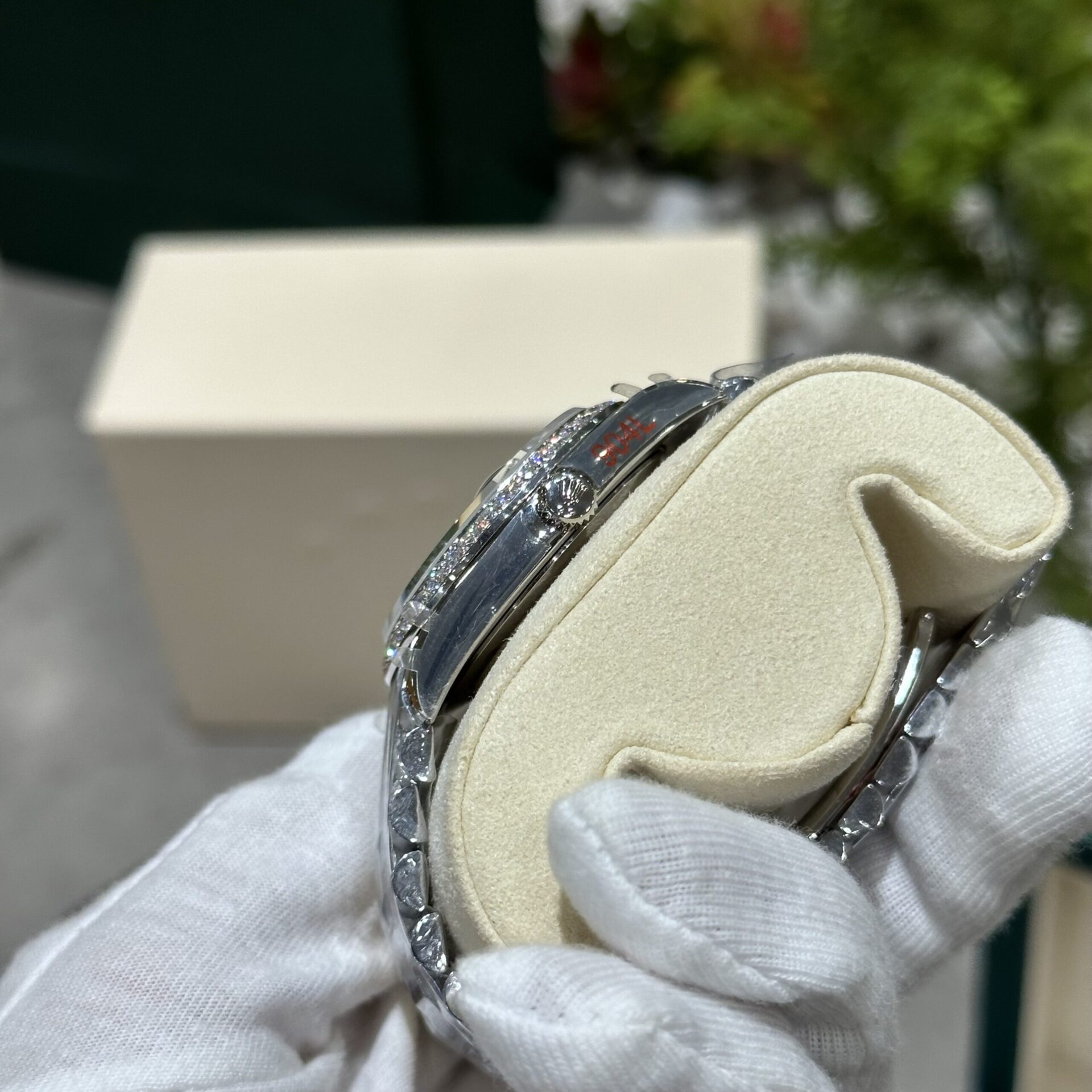 Rolex Day-Date 228236 Moissanite Green Dial Replica Watch 168gram GM V3 40mm