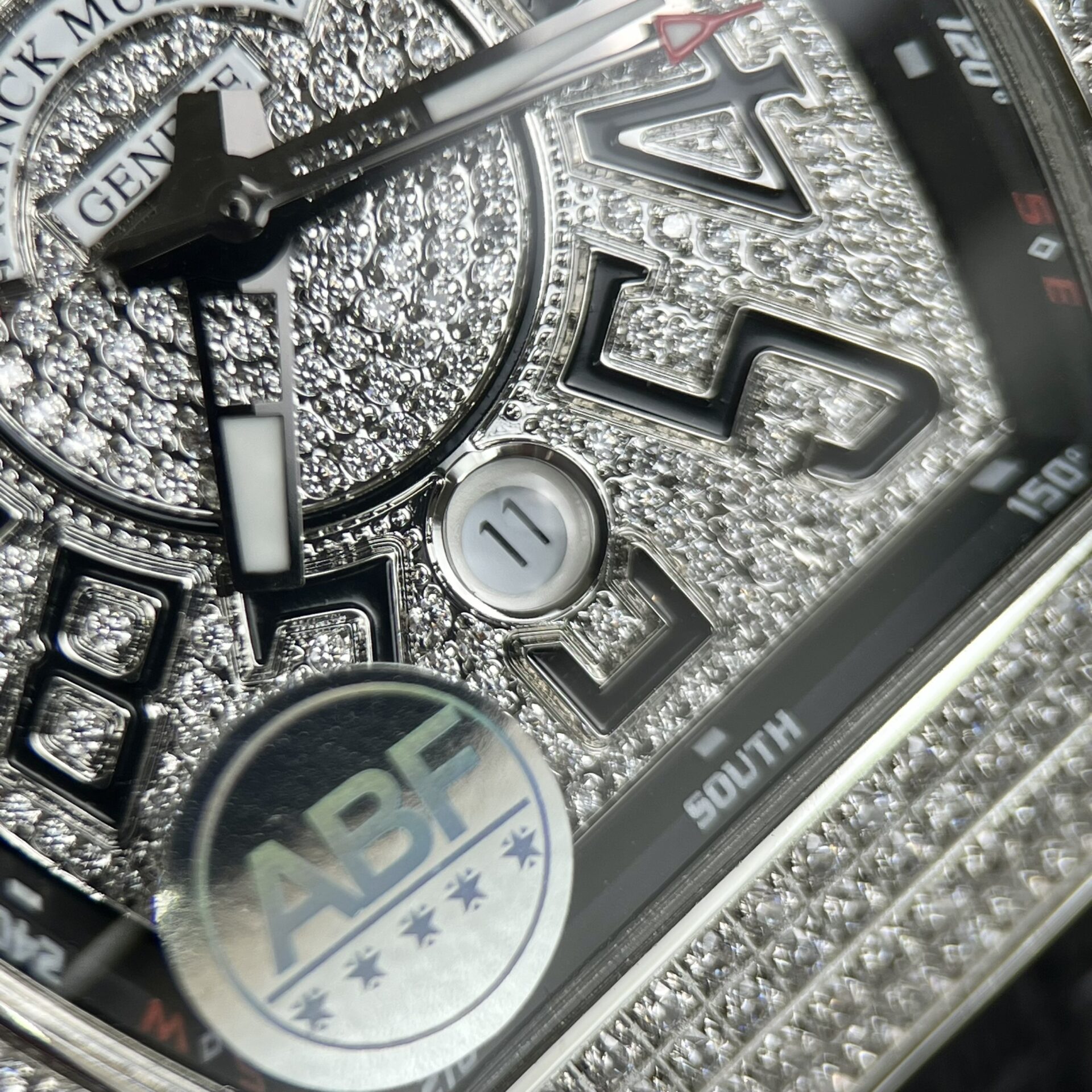 Franck Muller V45 Replica 1:1 Watch Full Diamond  ABF Factory 45mm