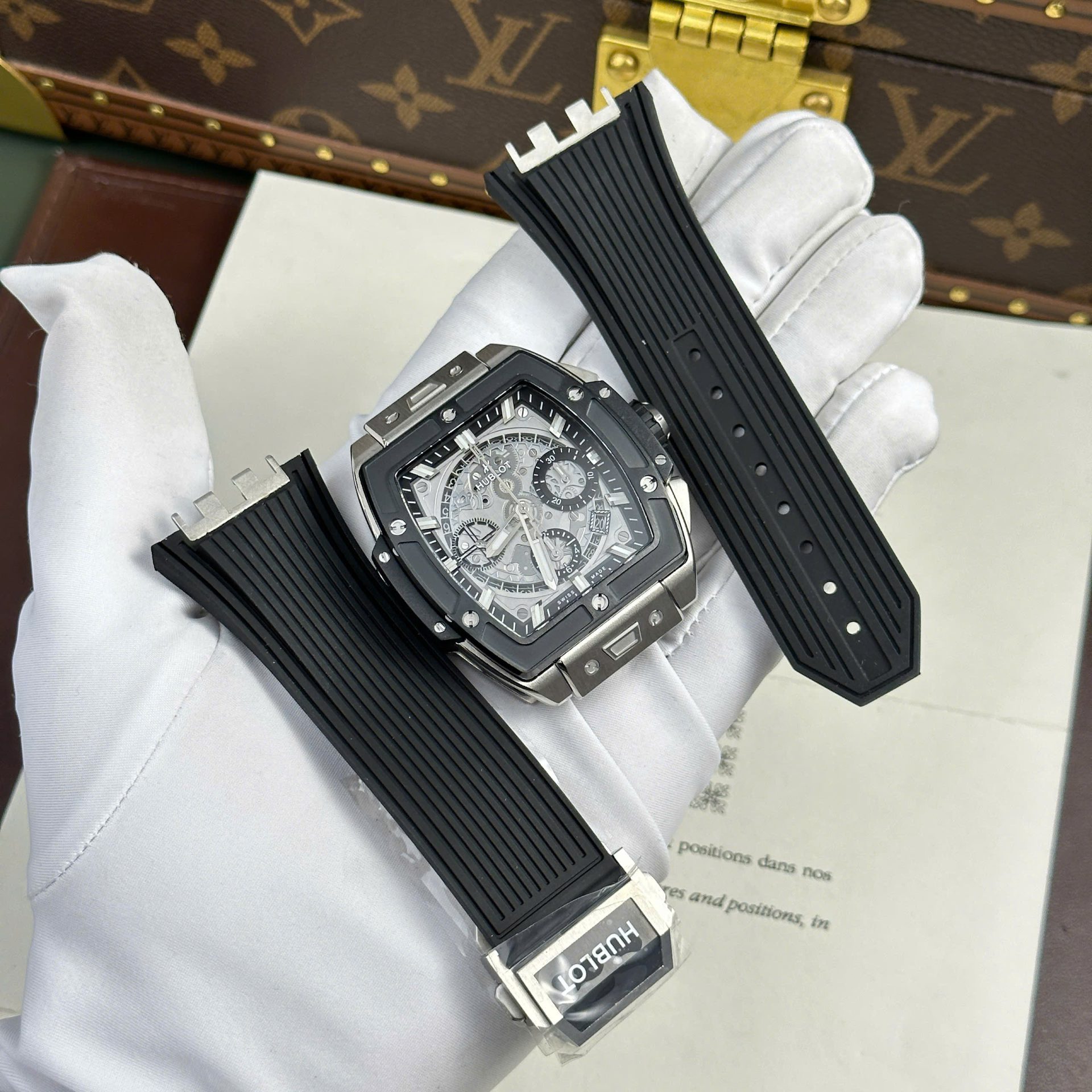 Hublot Spirit Of Big Bang Titanium Replica Watches Bezel Black BBF Factory 42mm