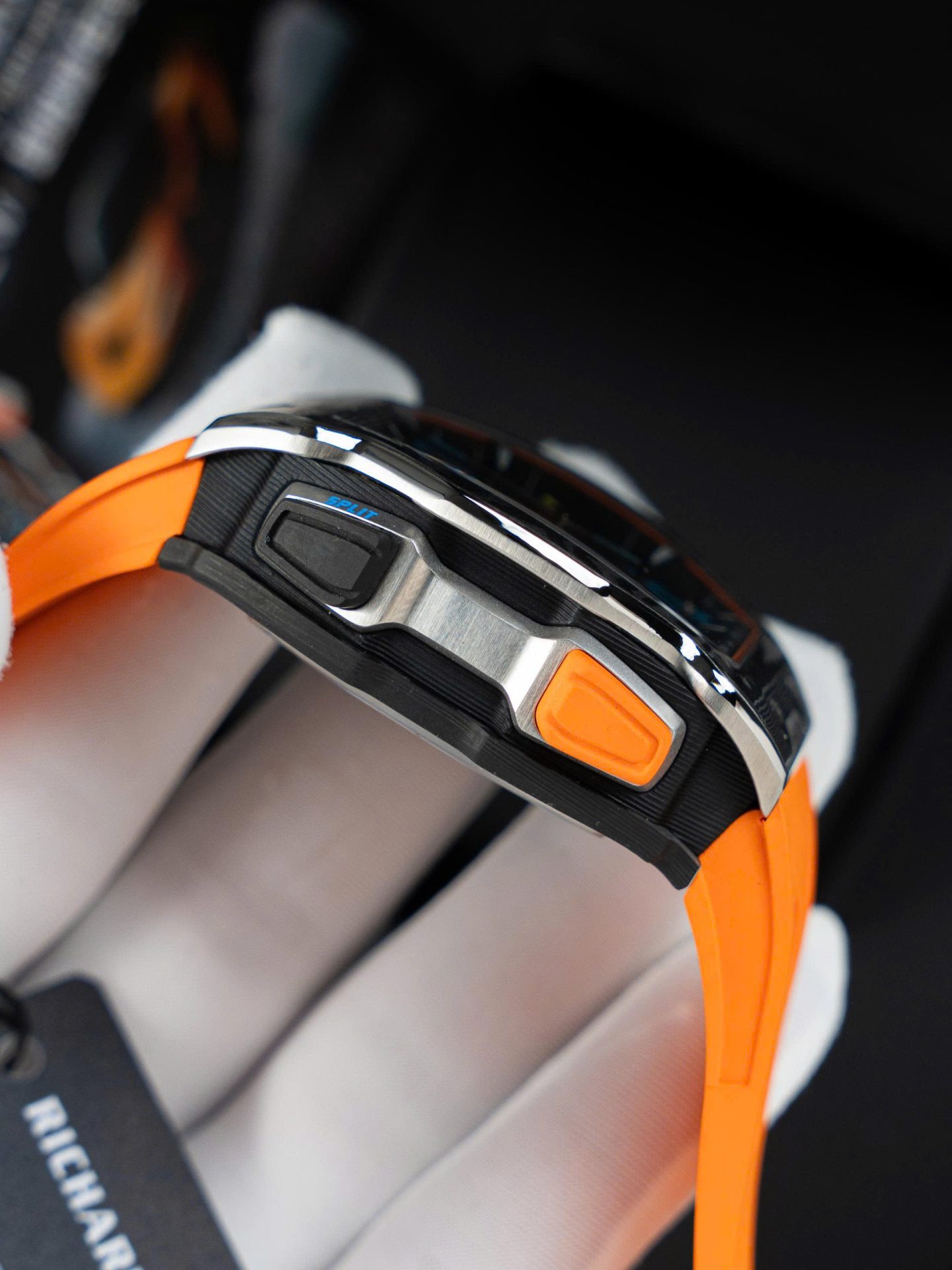 Richard Mille RM65-01 Replica Watches Orange Rubber Strap 44.5×49.9mm