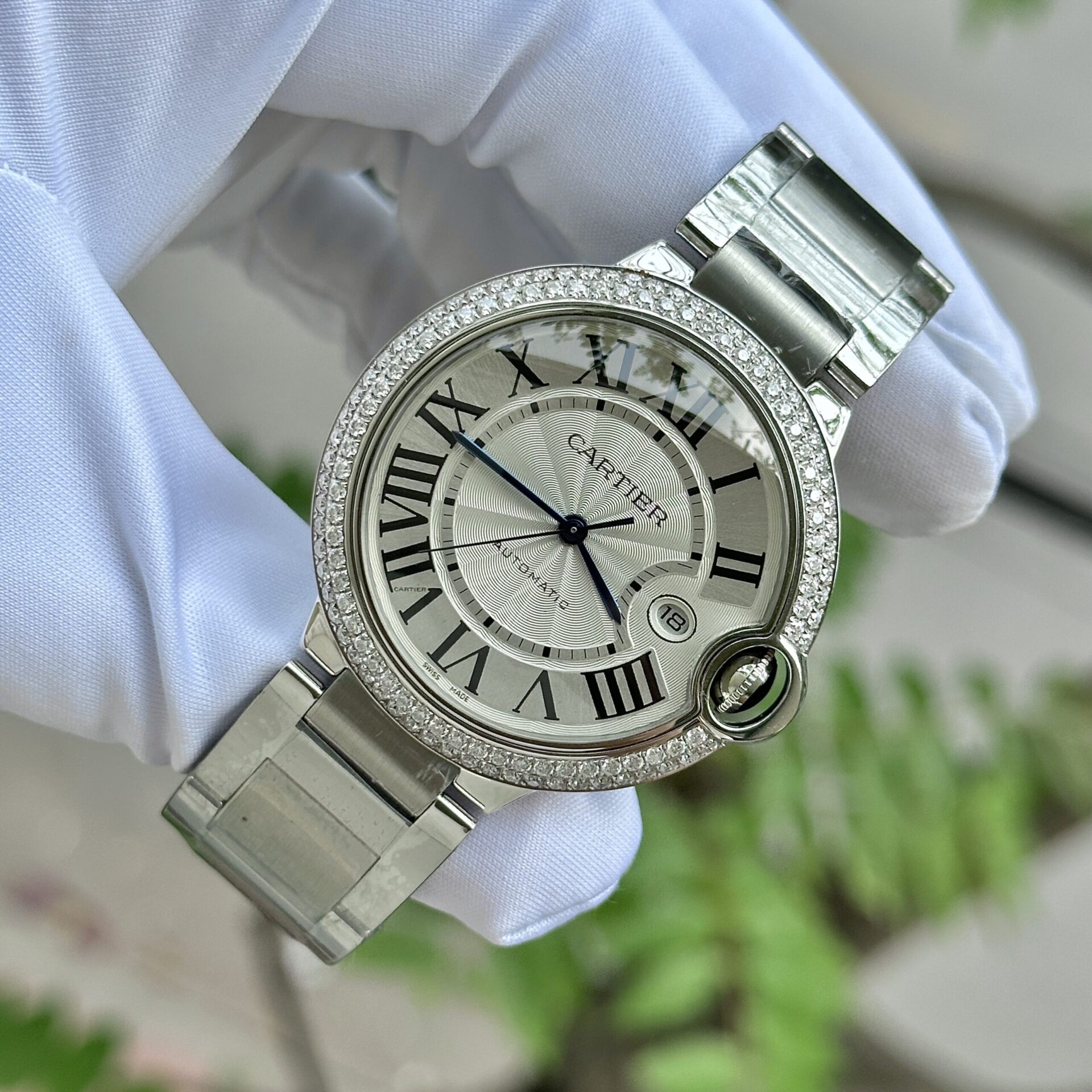 Cartier Replica 1:1 Watch Ballon Degrees With Moissanite Diamond Bezel 42mm