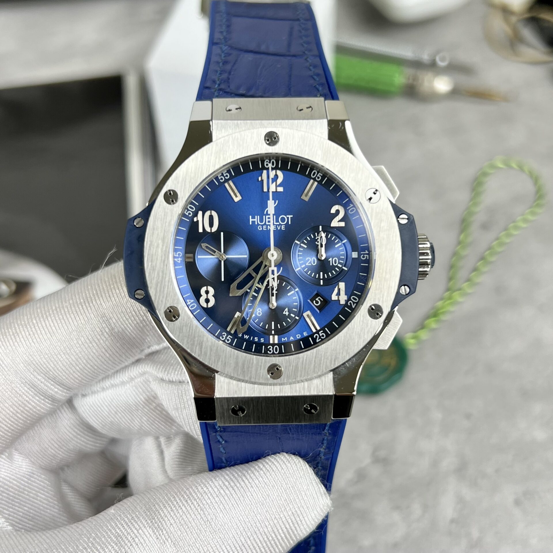 Hublot Replica 11 Watch Big Bang Chronograph Titanium Blue 44mm