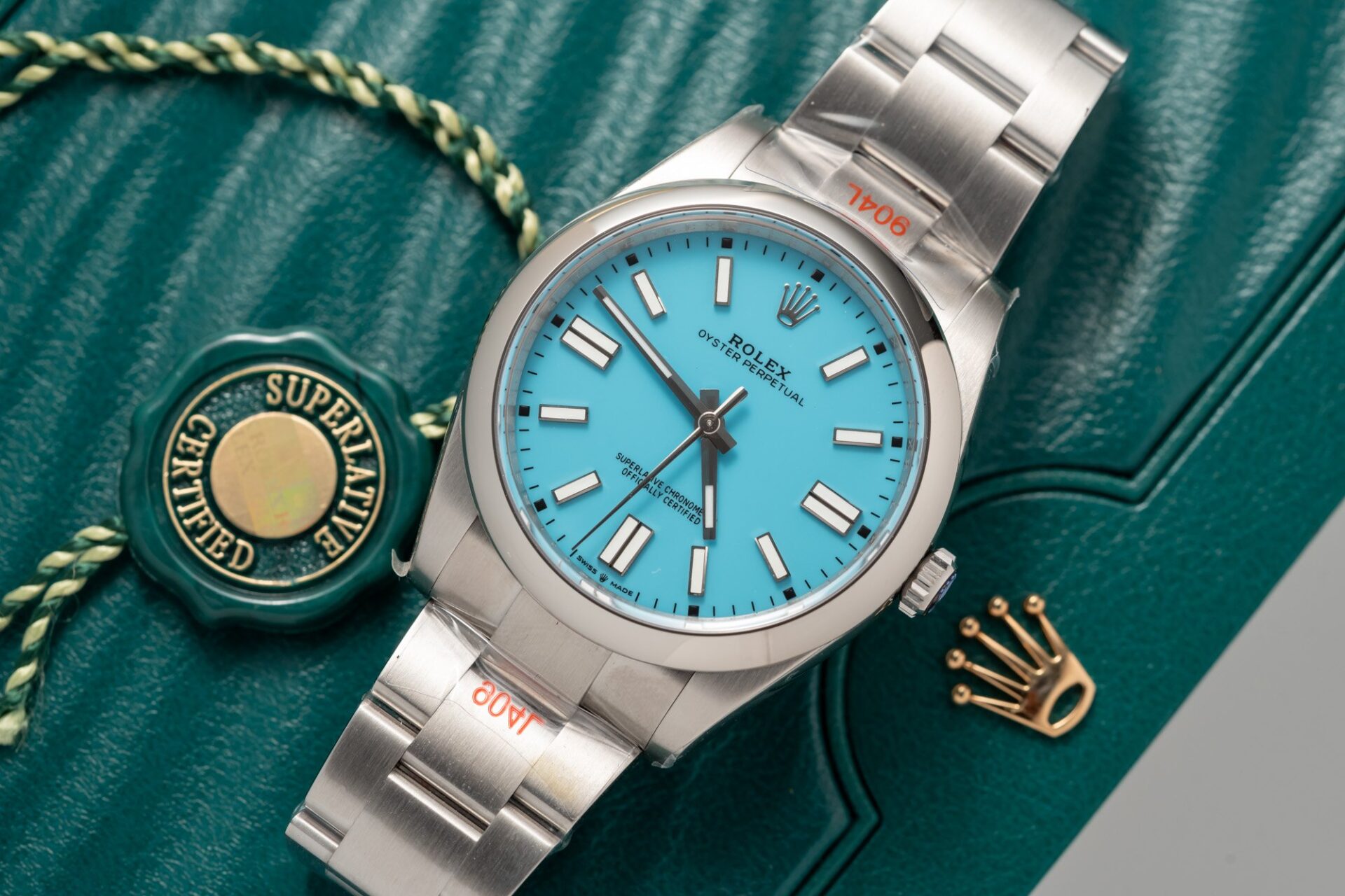 Rolex Replica 11 Watch Oyster Perpetual Ice Blue Dial King Factory 41mm