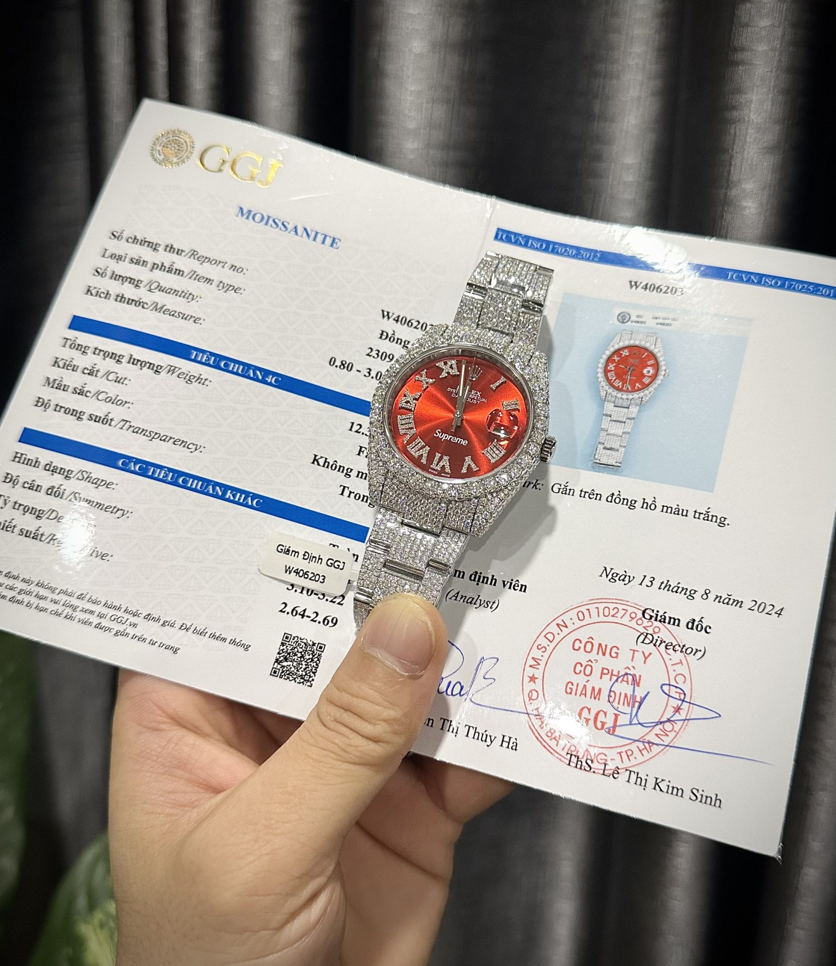 Rolex Replica 1:1 Watch DateJust Supreme Full Diamond Moissanite Hong Kong 41mm