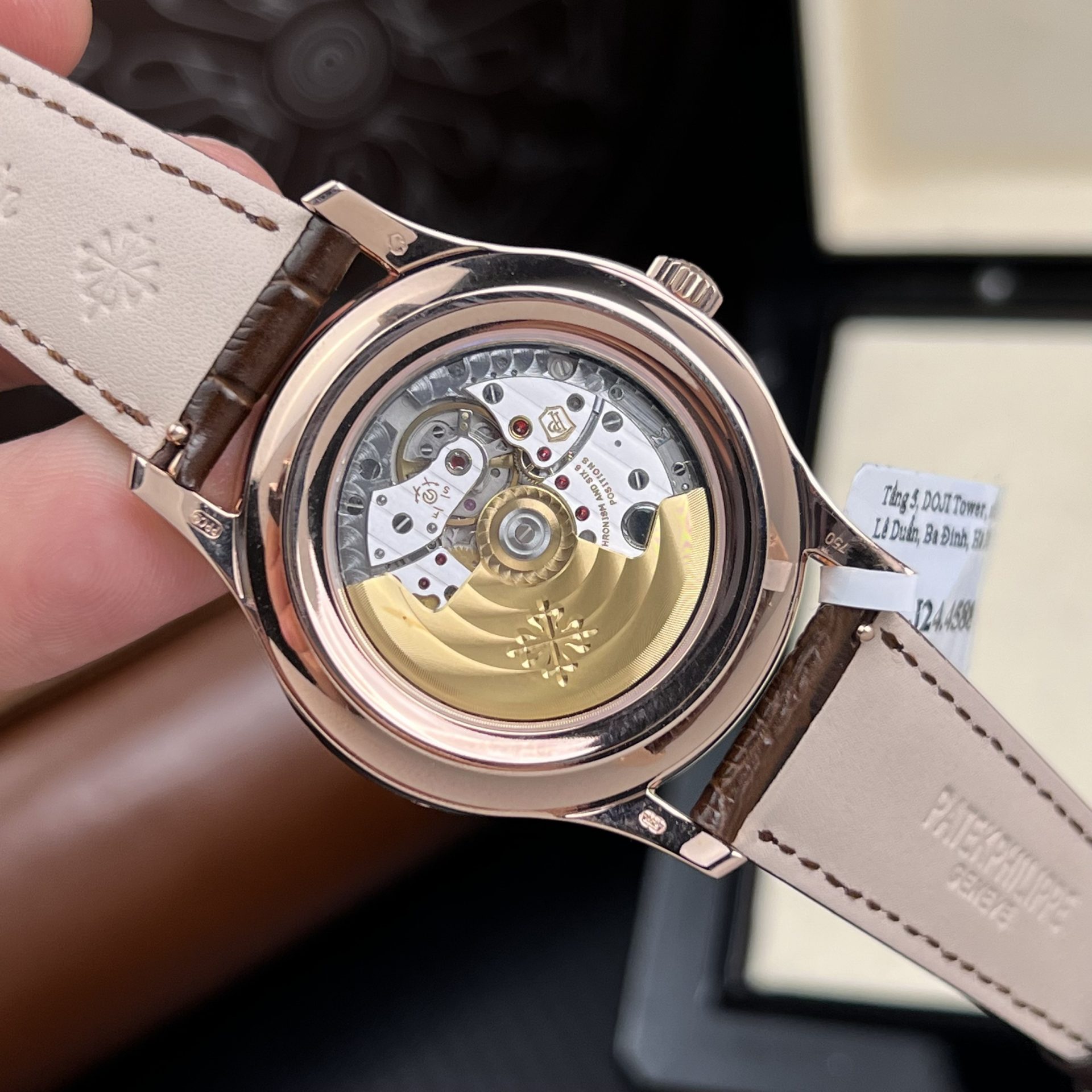 Patek Philippe Replica 1:1 Watch 5205R 18K Rose Gold Wrapped Men White Face 40mm