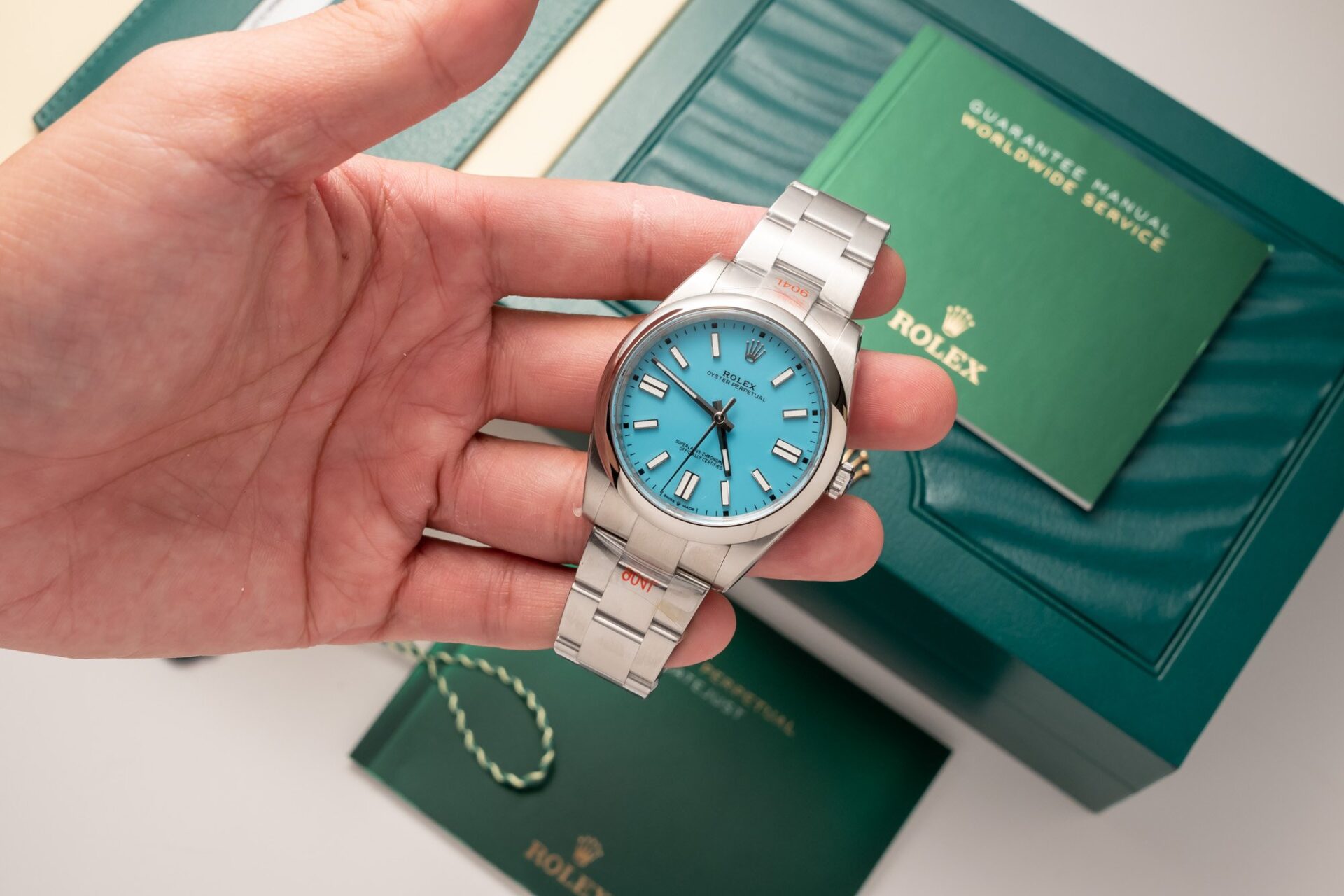 Rolex Replica 11 Watch Oyster Perpetual Ice Blue Dial King Factory 41mm