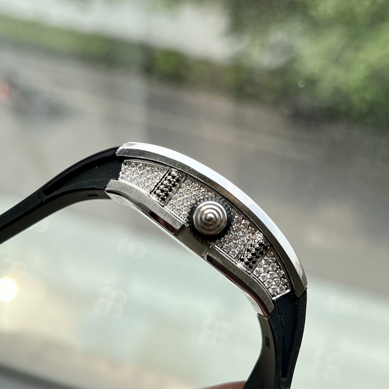 Richard Mille Replica 11 Watch RM007 Women s with Stone Rubber Strap 36mm