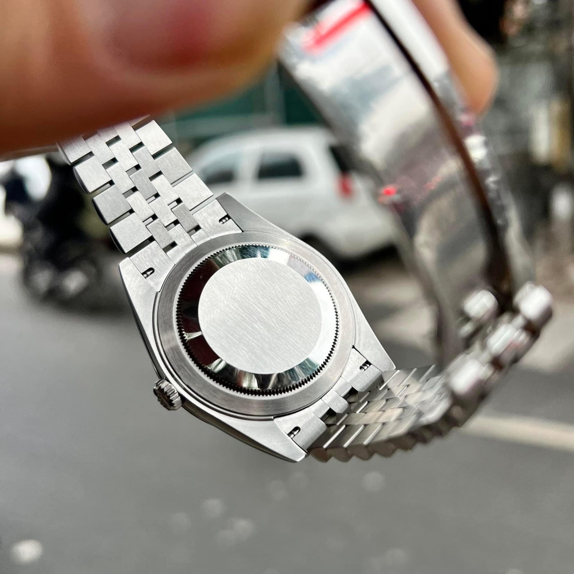 Rolex DateJust Replica Watch Meteorite Dial Moissanite Diamonds Clean Factory 41mm