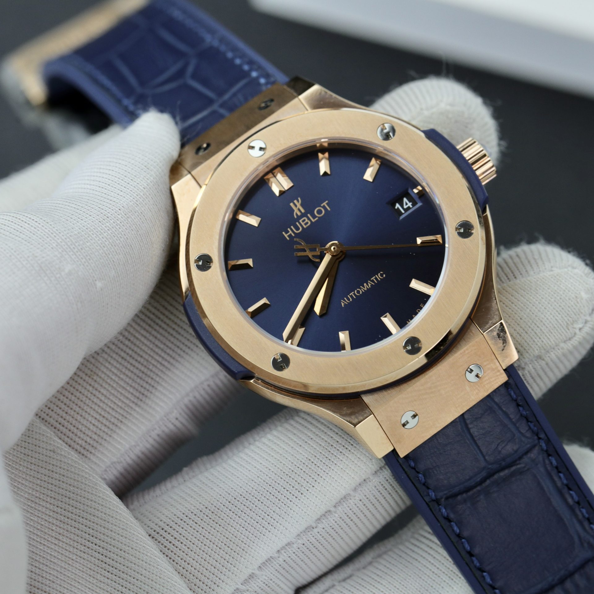 Hublot Replica 1:1 Watch Classic Fusion King Gold Blue Factory JJF 2024 38mm