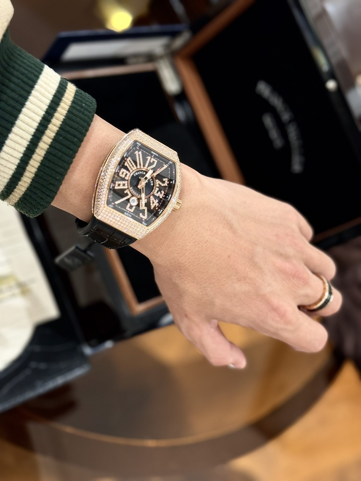 Franck Muller Vanguard Yachting V45 SC DT Black Diamond Best Replica Watch ABF 45mm