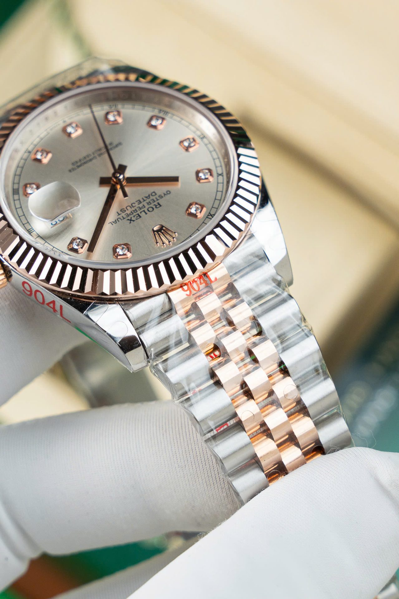 Rolex Copies Watch DateJust 126331 Dial Sundust Custom Gold Wrapped GM Factory 41mm