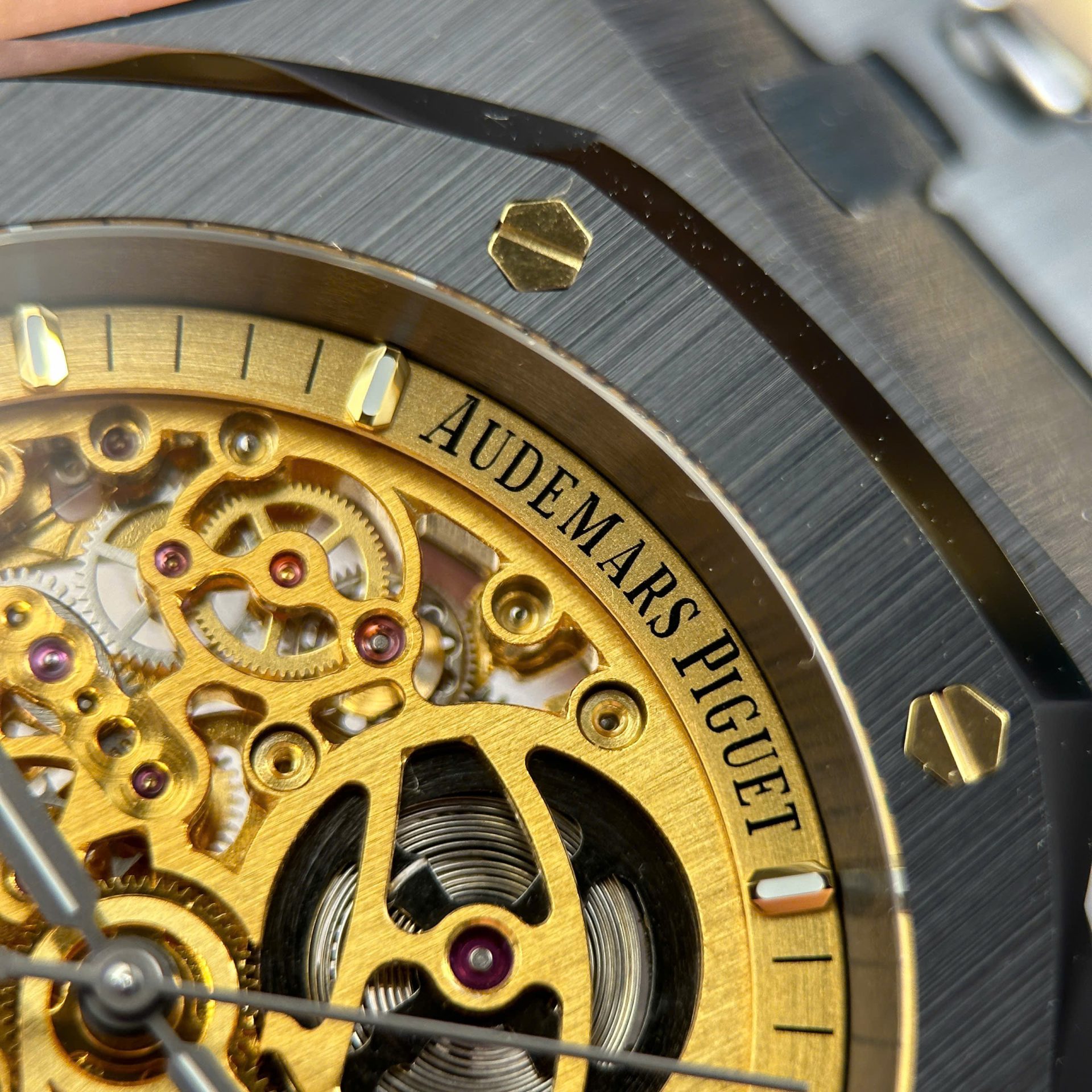 Audemars Piguet Royal Oak 15416 Black Ceramic Best Replica Watches Dial Skeleton THB Factory 41mm