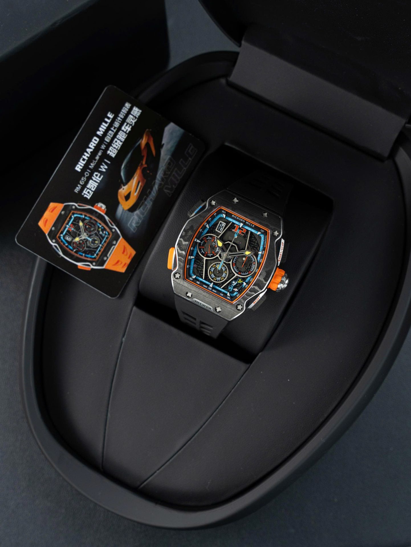 Richard Mille RM65-01 Imitation Watches Black Rubber Strap 44.5×49.9mm