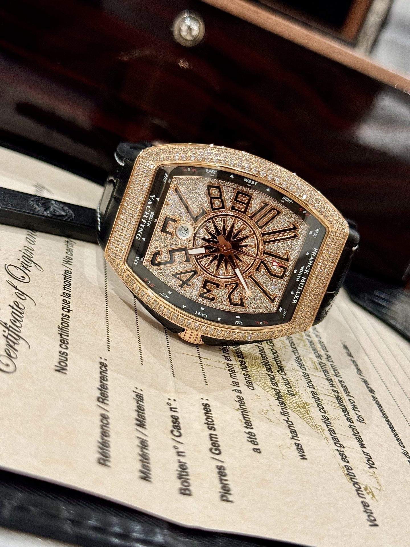 Franck Muller Vanguard Yachting V45 SC DT Black Strap Best Replica Watch Factory ABF 45mm