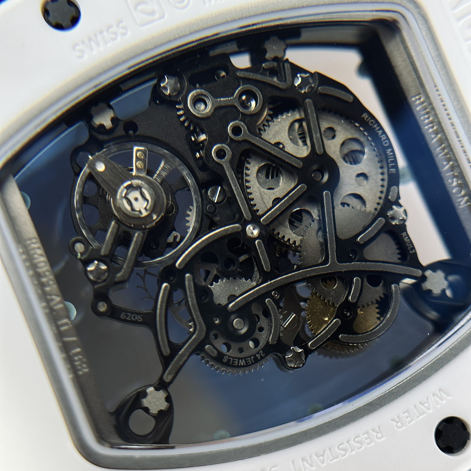 Richard Mille Replica 1:1 Watch RM055 Ceramic Bubba Wasson Blue Factory BBR 45mm