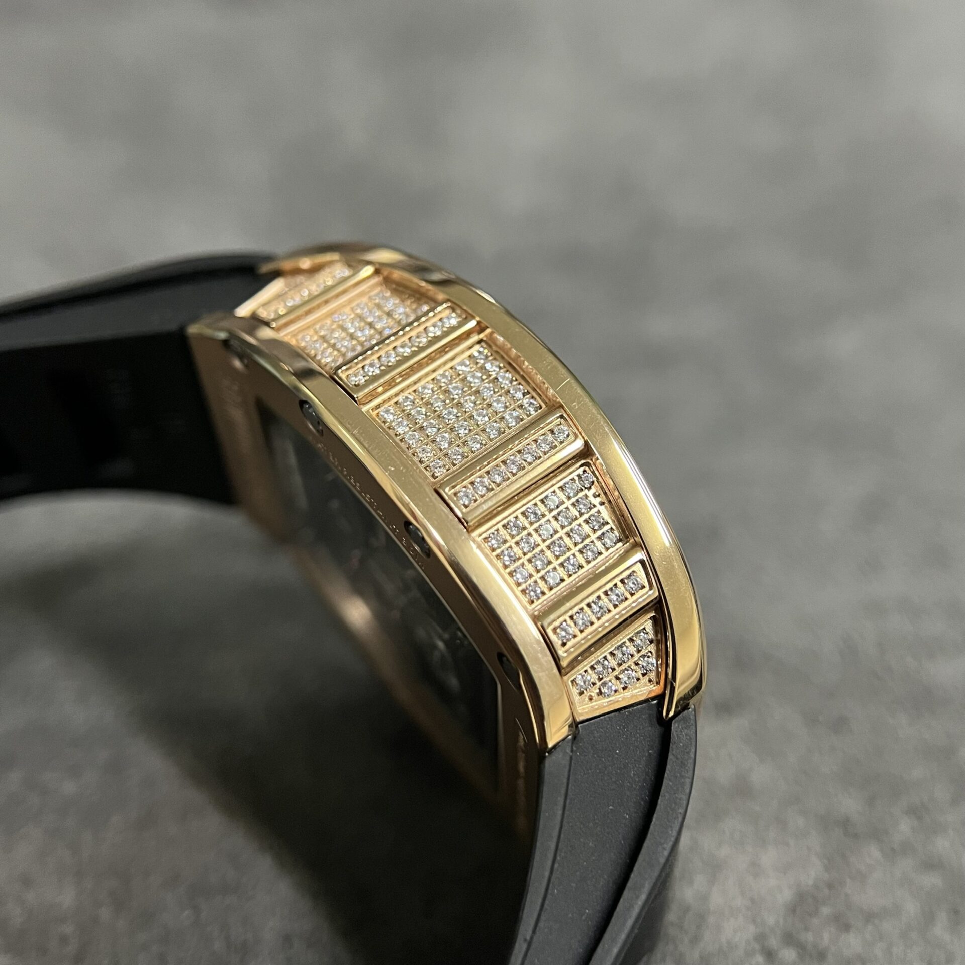Richard Mille Replica Watch RM57-02 Falcon With Diamonds Bezel Rose Gold Case 42mm